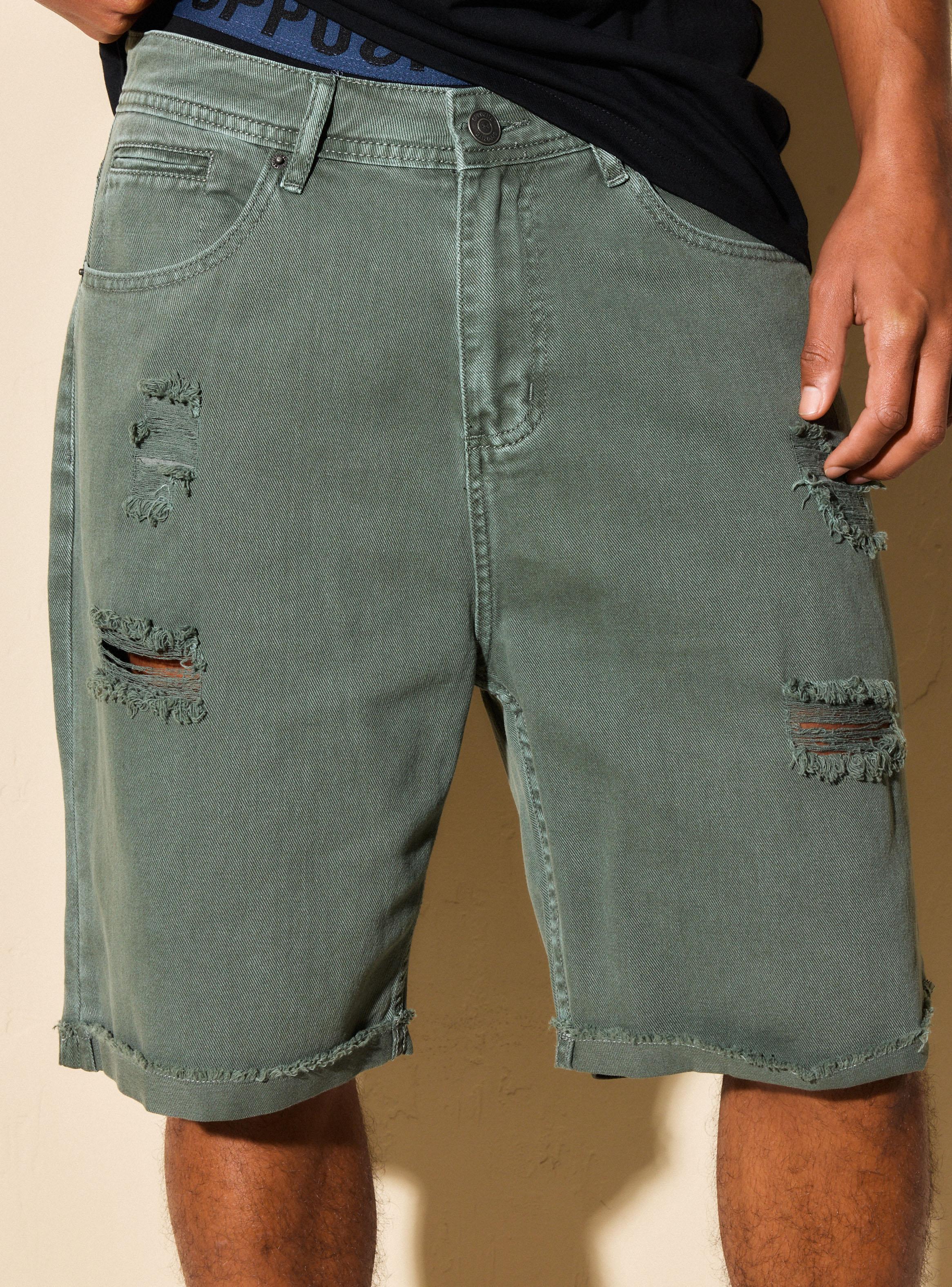 Short Roturas Denim Color-2