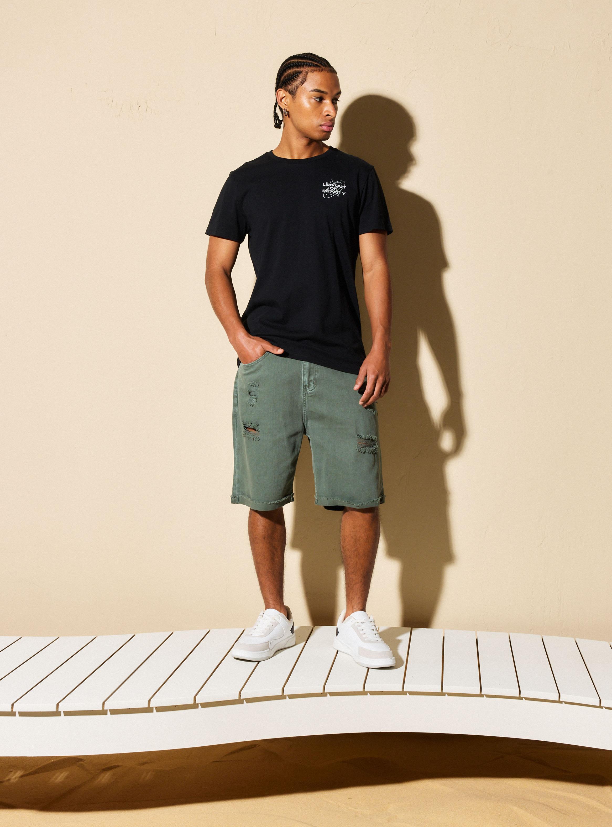 Short Roturas Denim Color-4