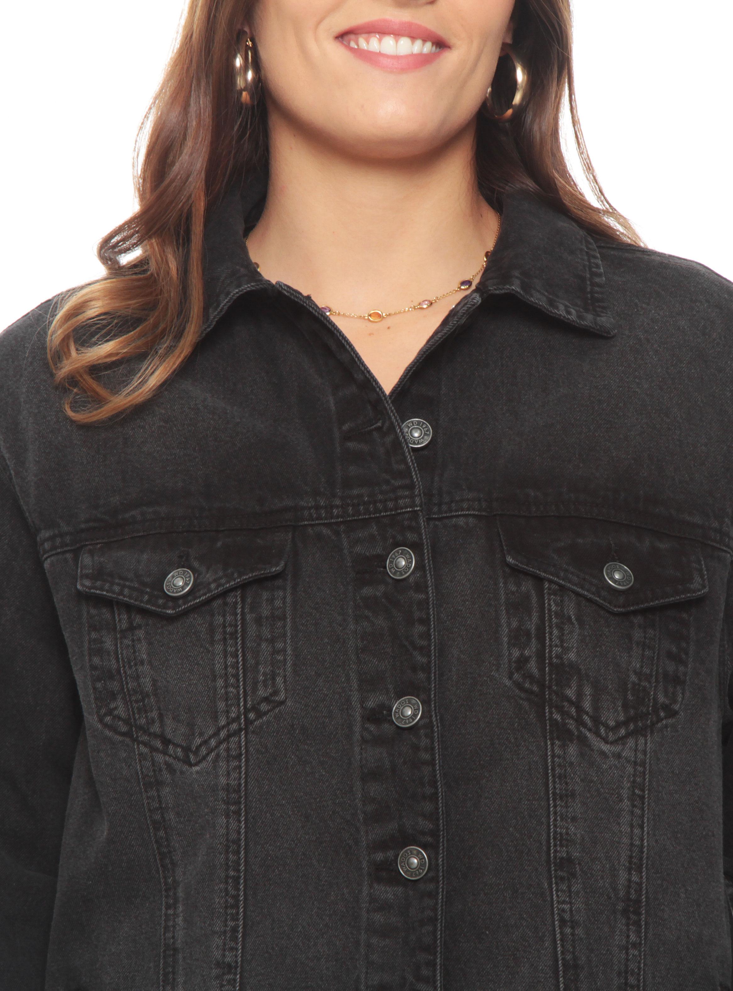 Chaqueta Denim Manga Larga Oversize-2