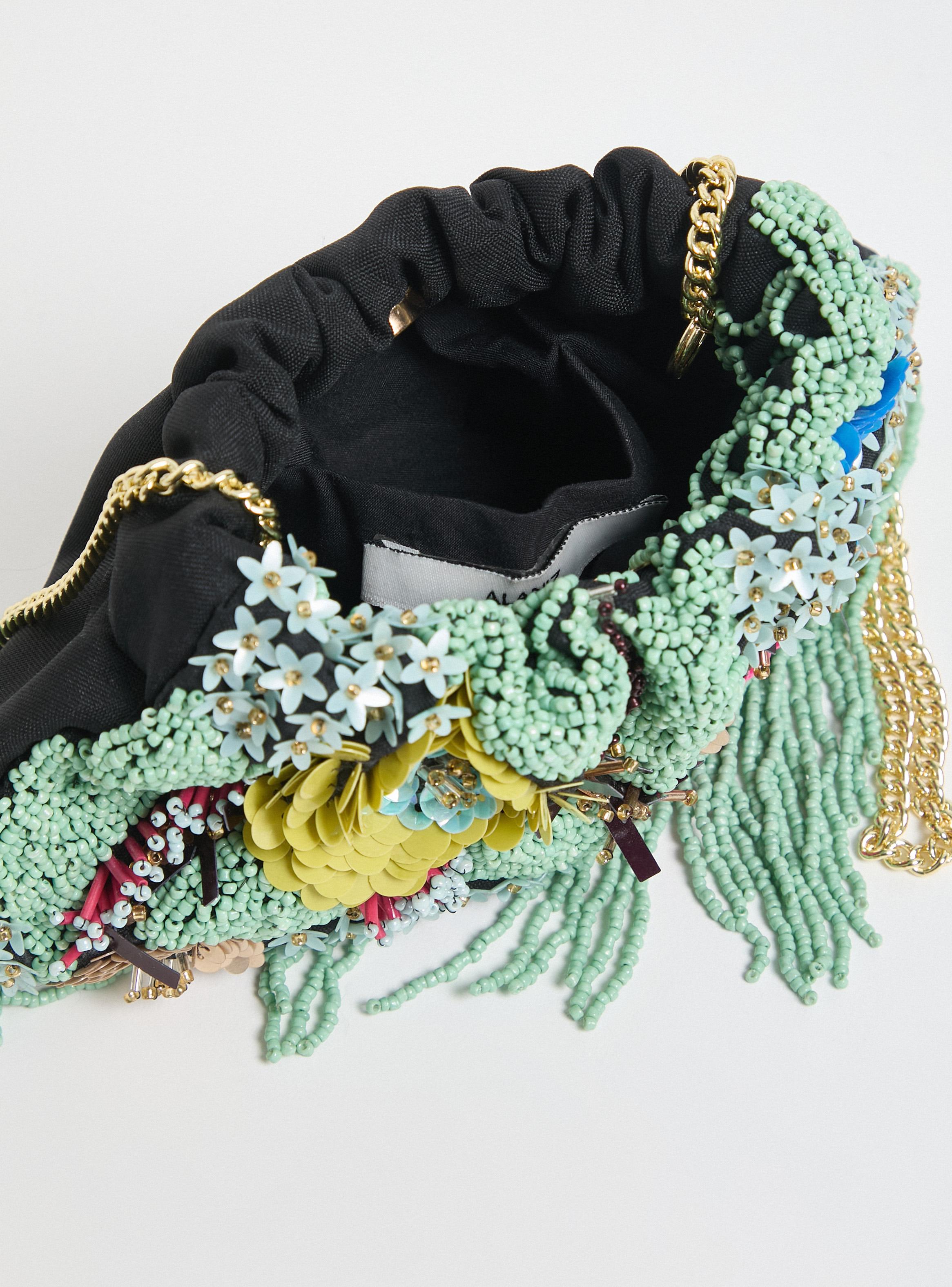 Cartera Diseño Mostacillas Multicolor con Cadena-4