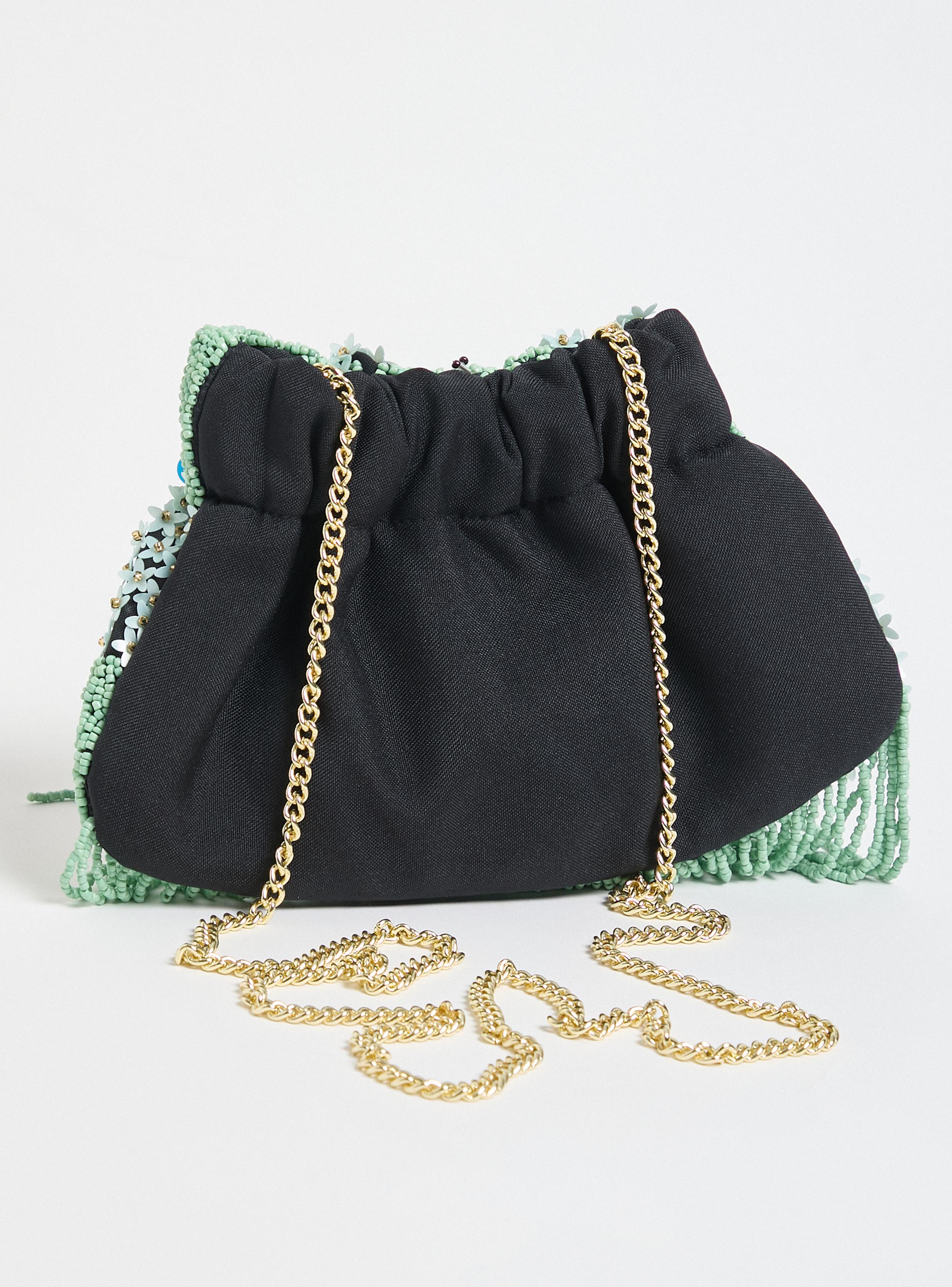 Cartera Diseño Mostacillas Multicolor con Cadena-3