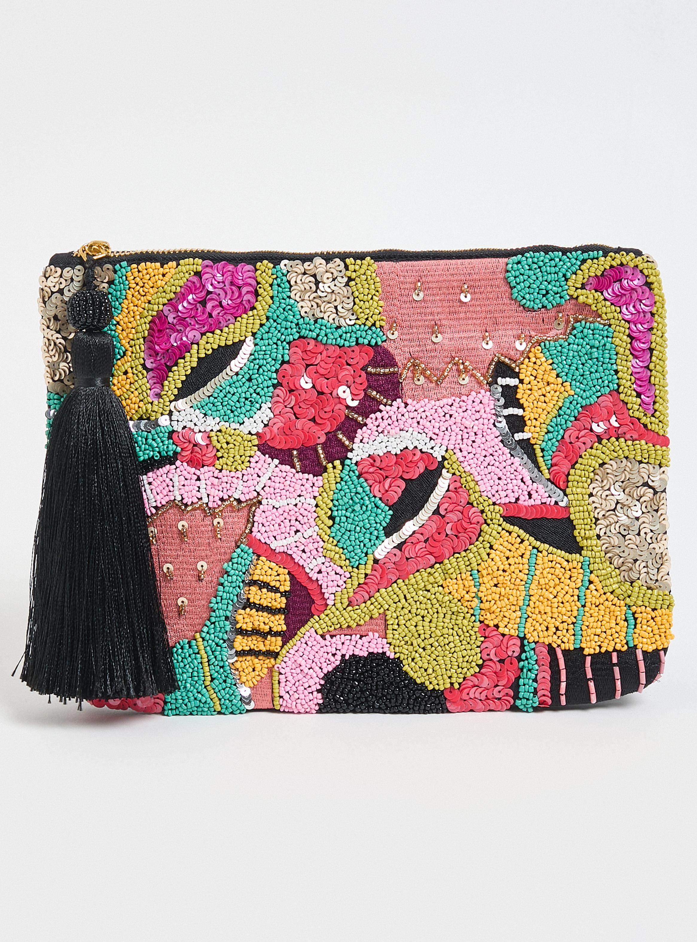 Cartera Sobre con Diseño Mostacilla Multicolor-2