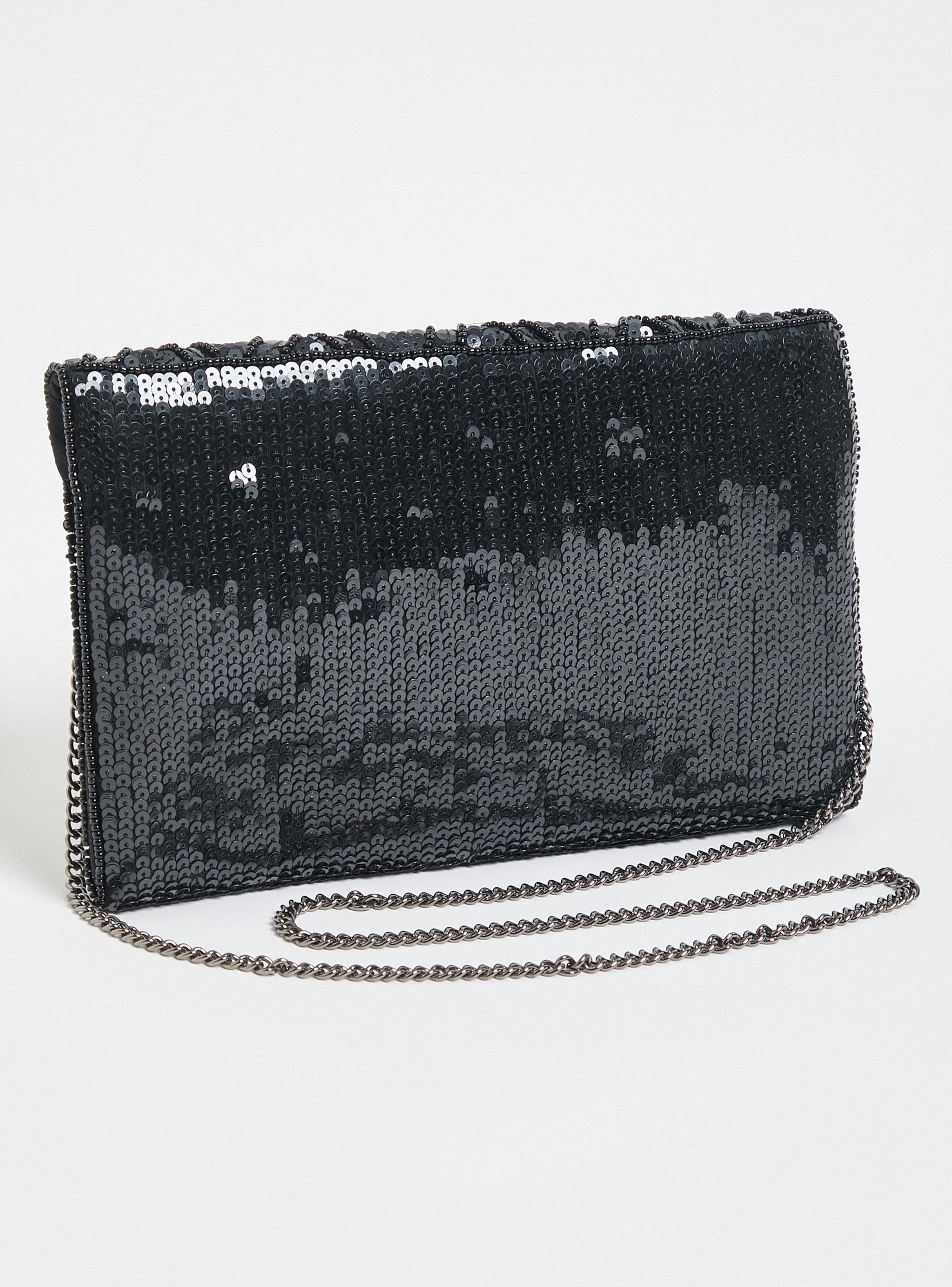 Cartera Diseño Mostacillas Negro-4