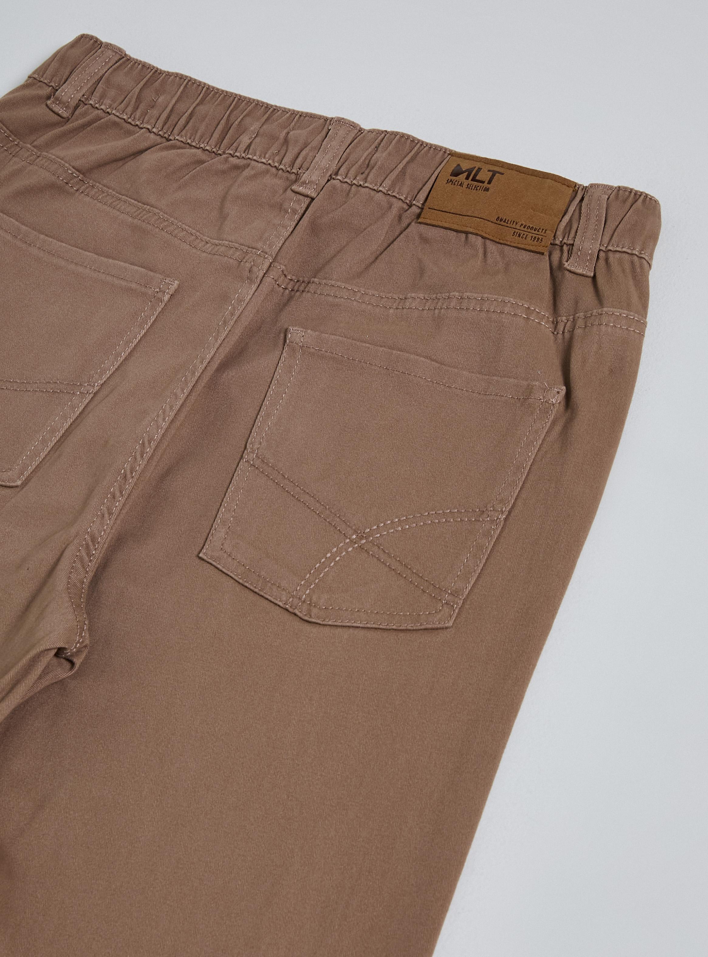 Pantalón Color con Bolsillos Marcados-2