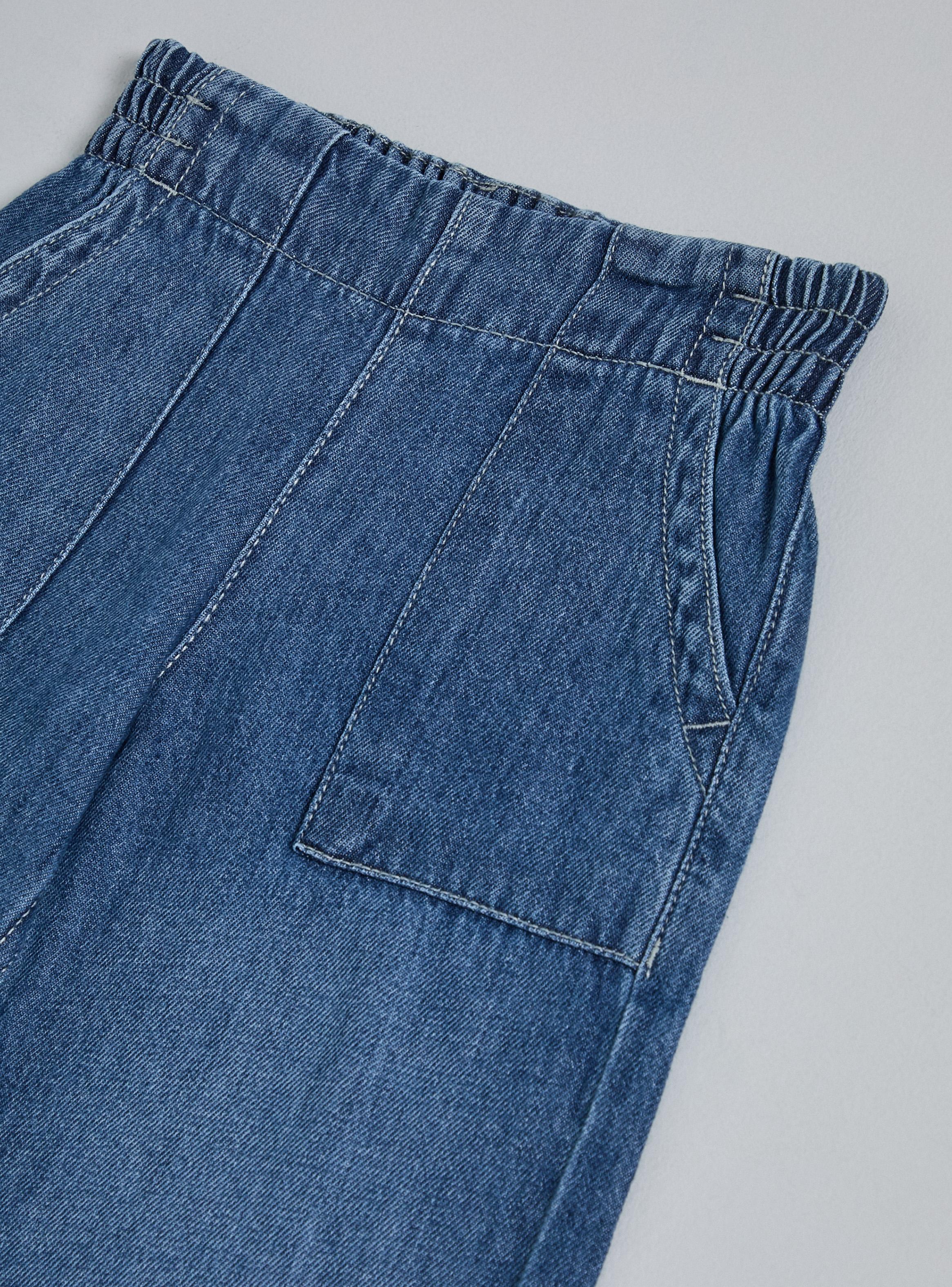 Jeans Denim Fluido con Bolsillos-3