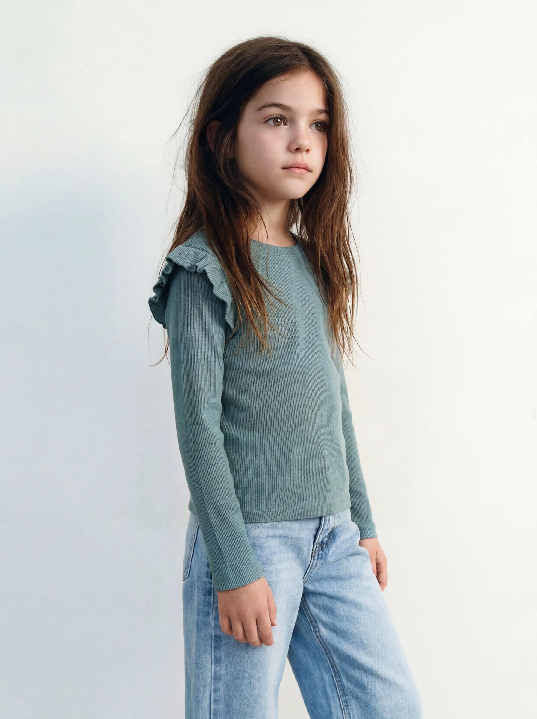 Polera Rib Lisa Vuelitos en Hombros-0