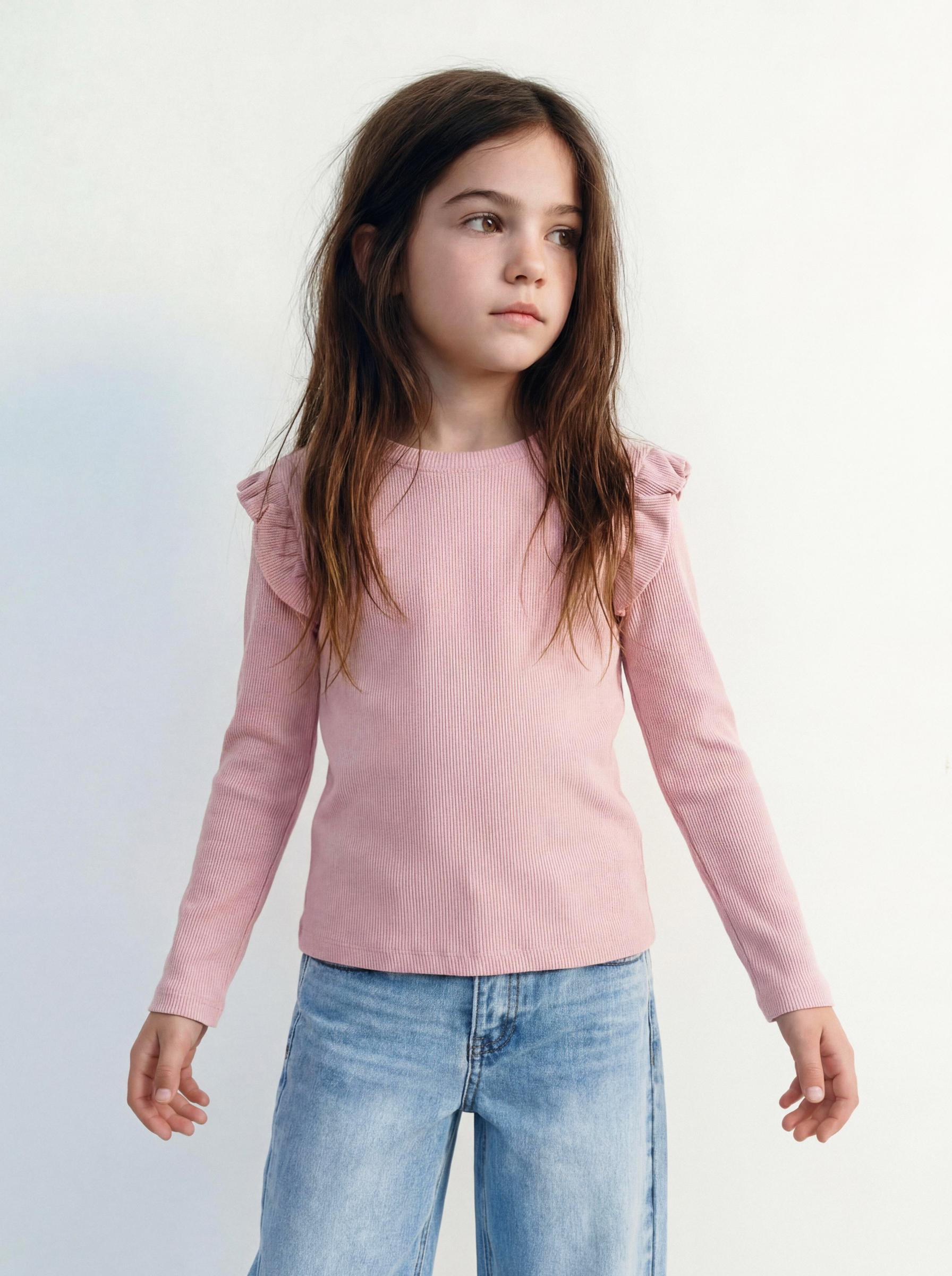 Polera Rib Lisa Vuelitos en Hombros-0