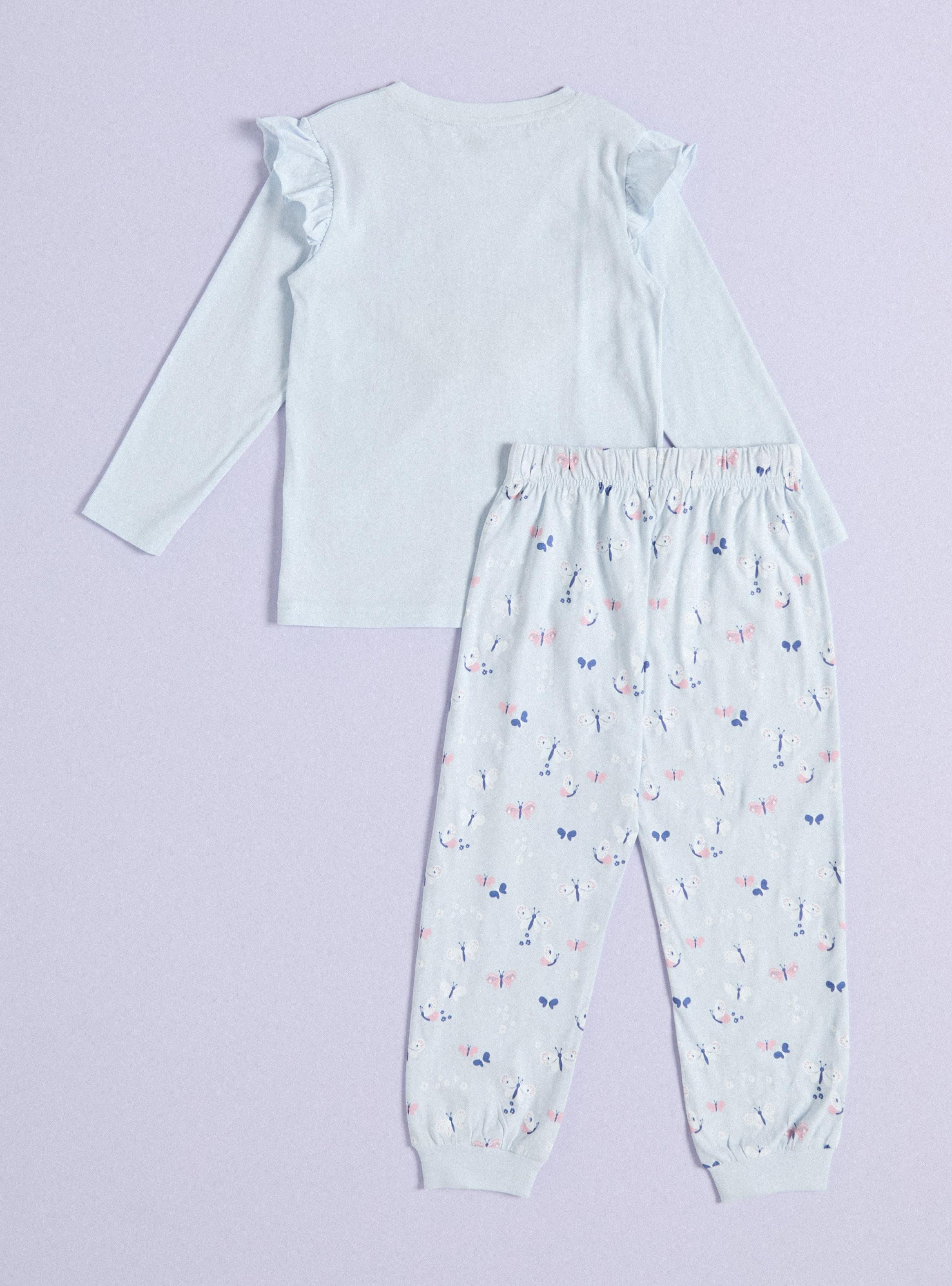 Pijama Estampado Mariposa con Polera Vuelos-2