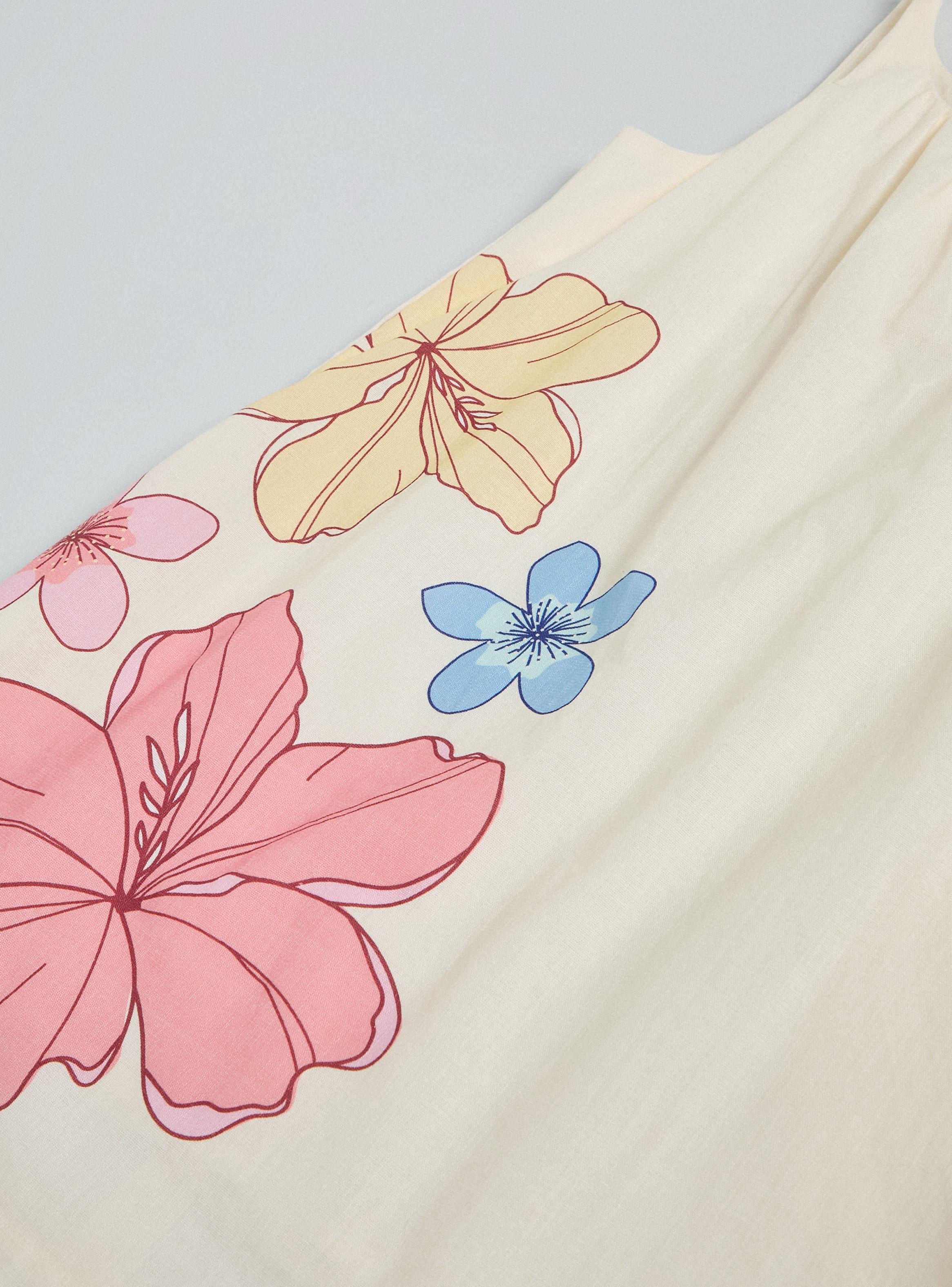 Vestido Estampado Flor de Lino-2