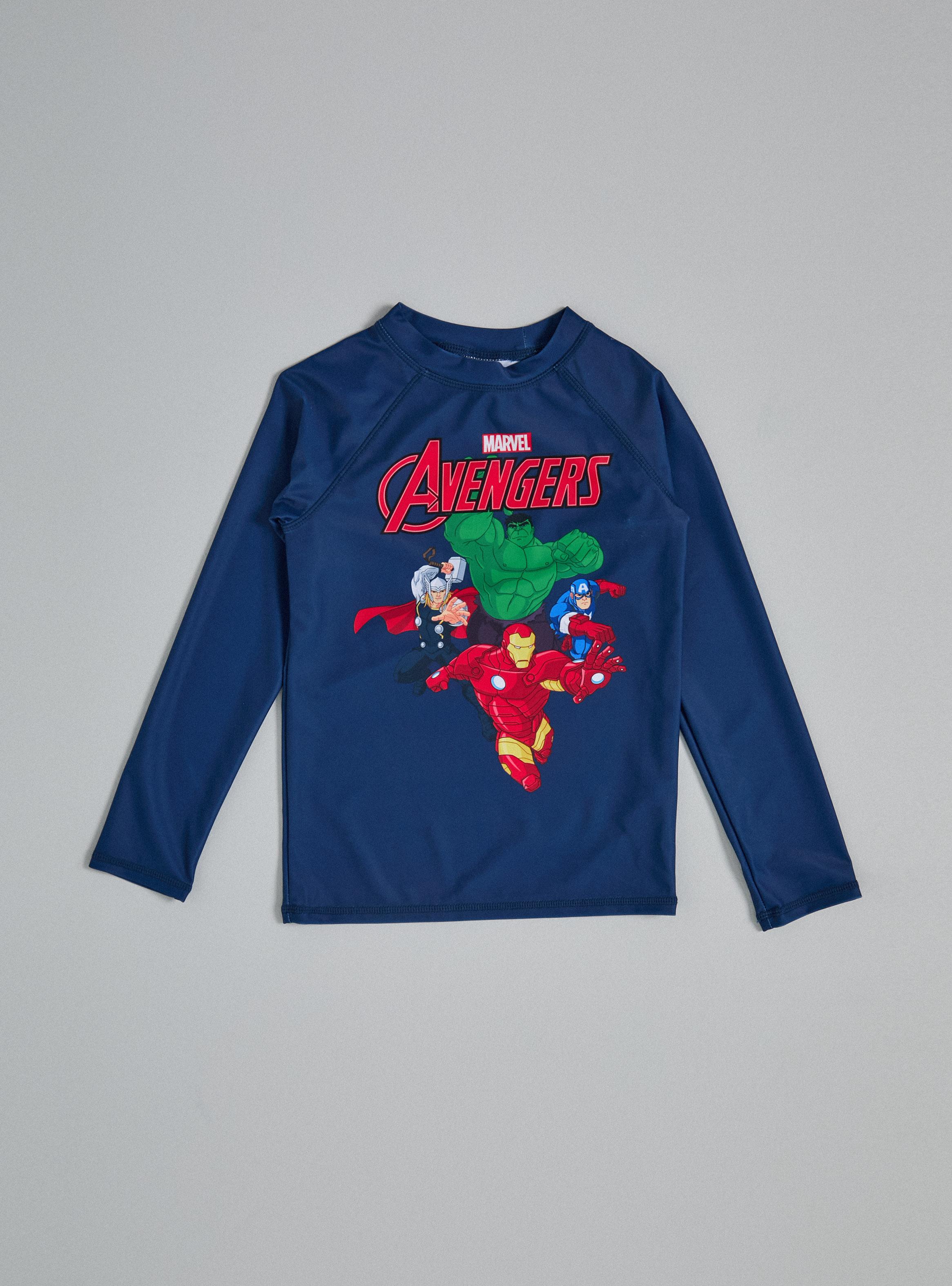 Traje de Baño Polera UV Estampado Avengers-2