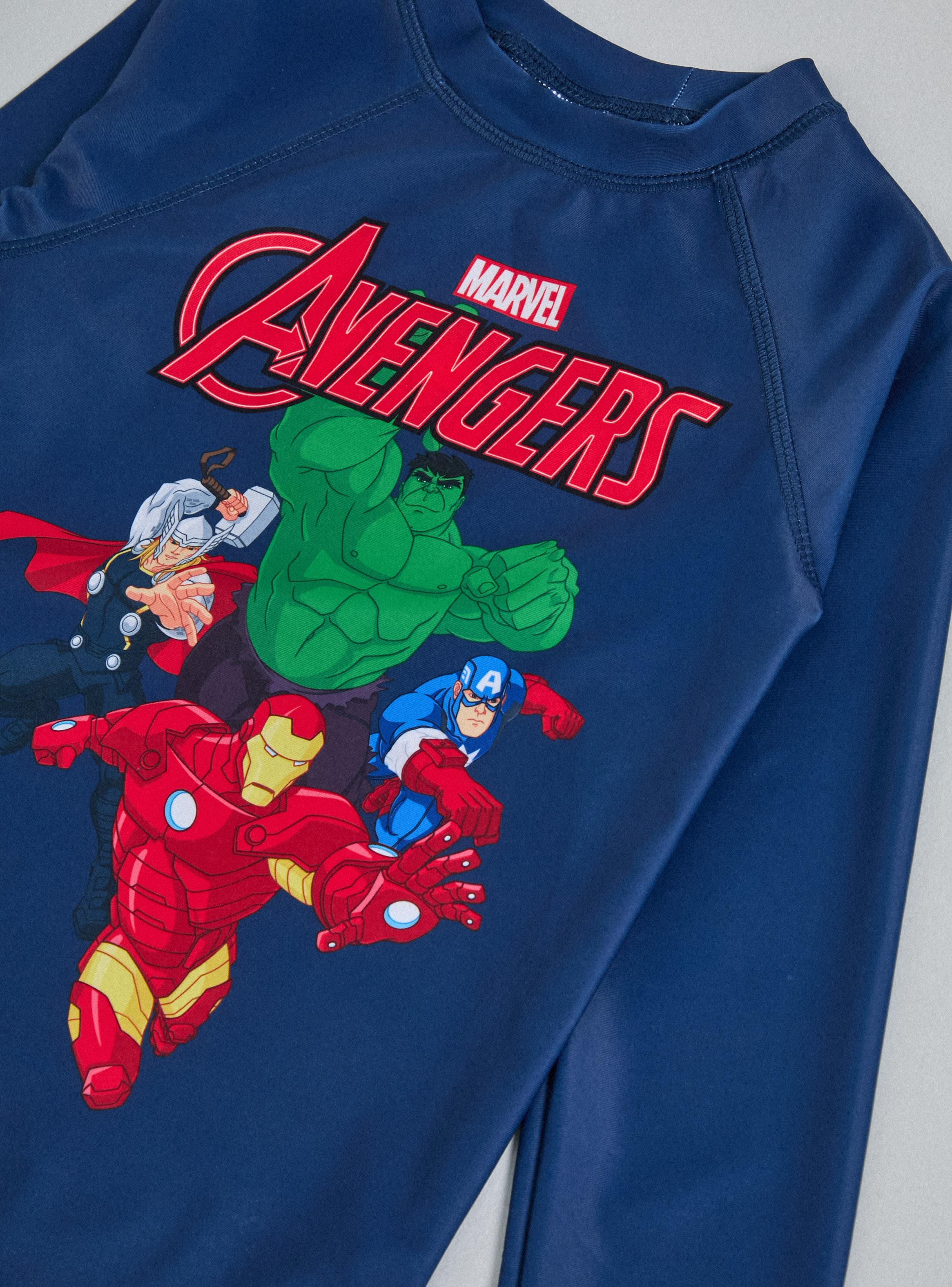 Traje de Baño Polera UV Estampado Avengers-4
