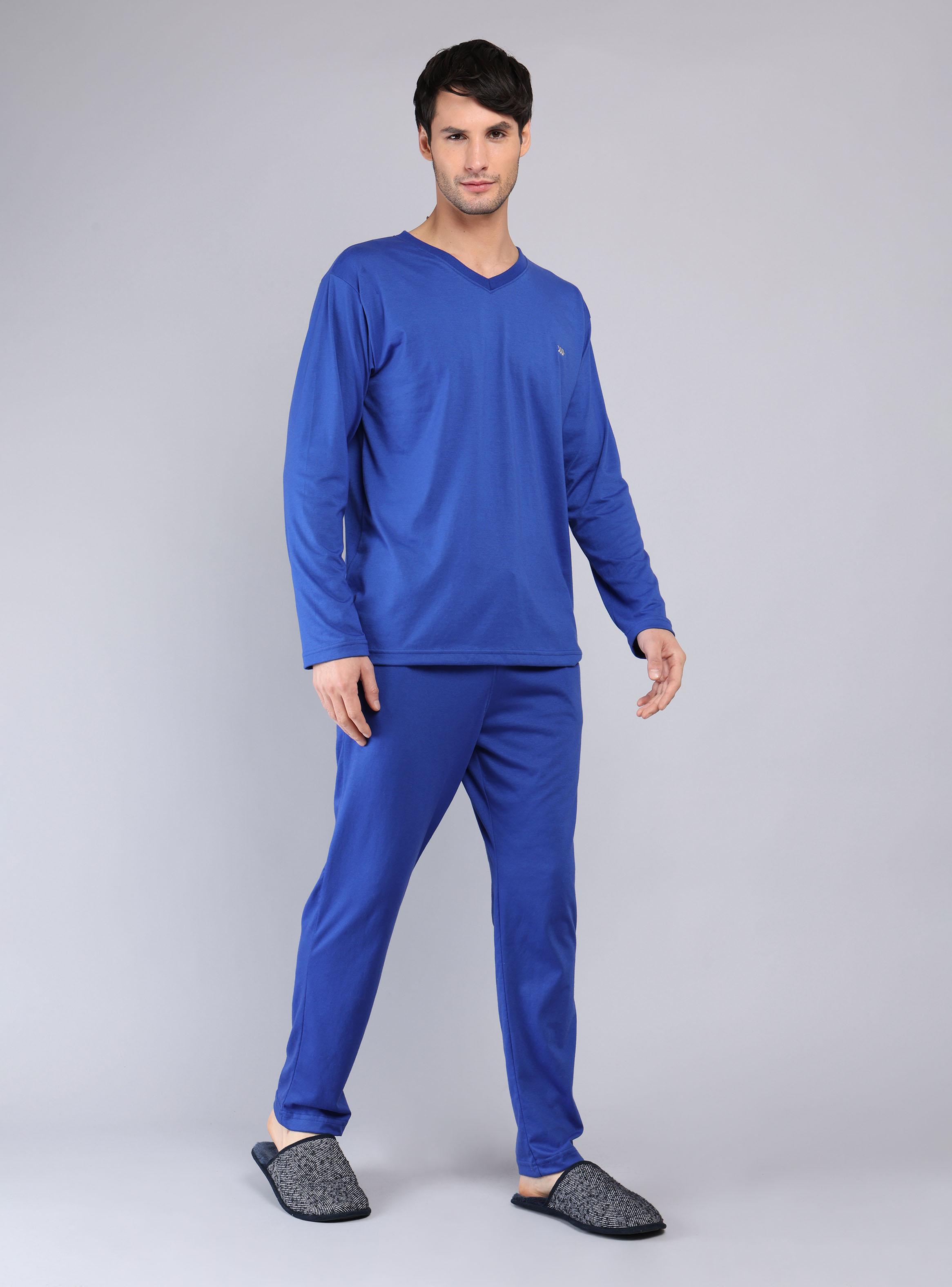 Pijama Largo Cuello V 2 Piezas-0
