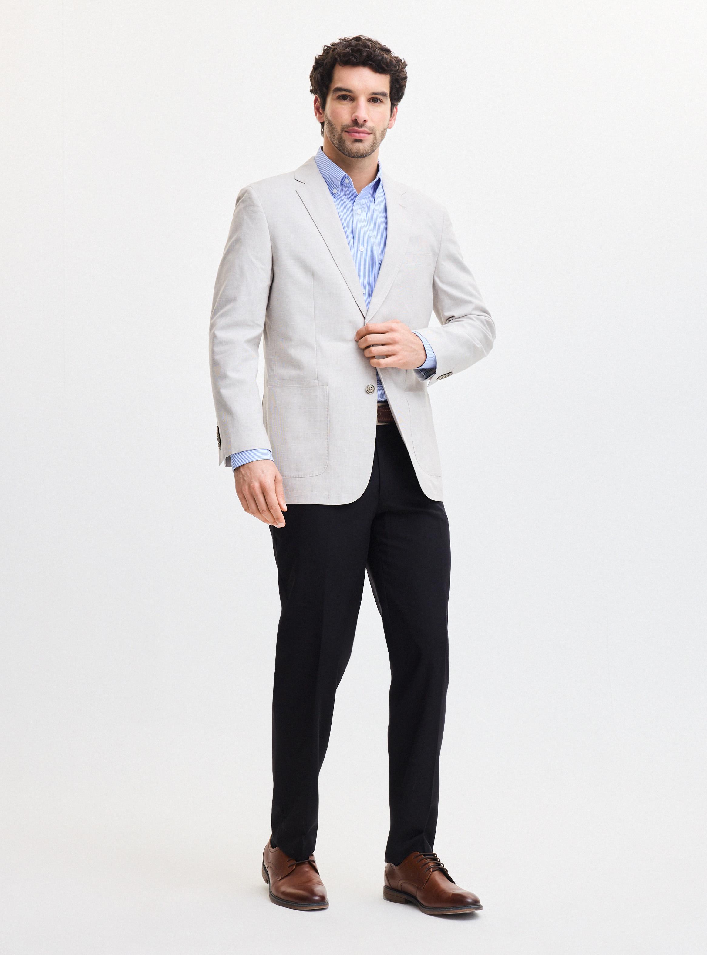 Vestón Recto Regular Fit Micro Diseño-4