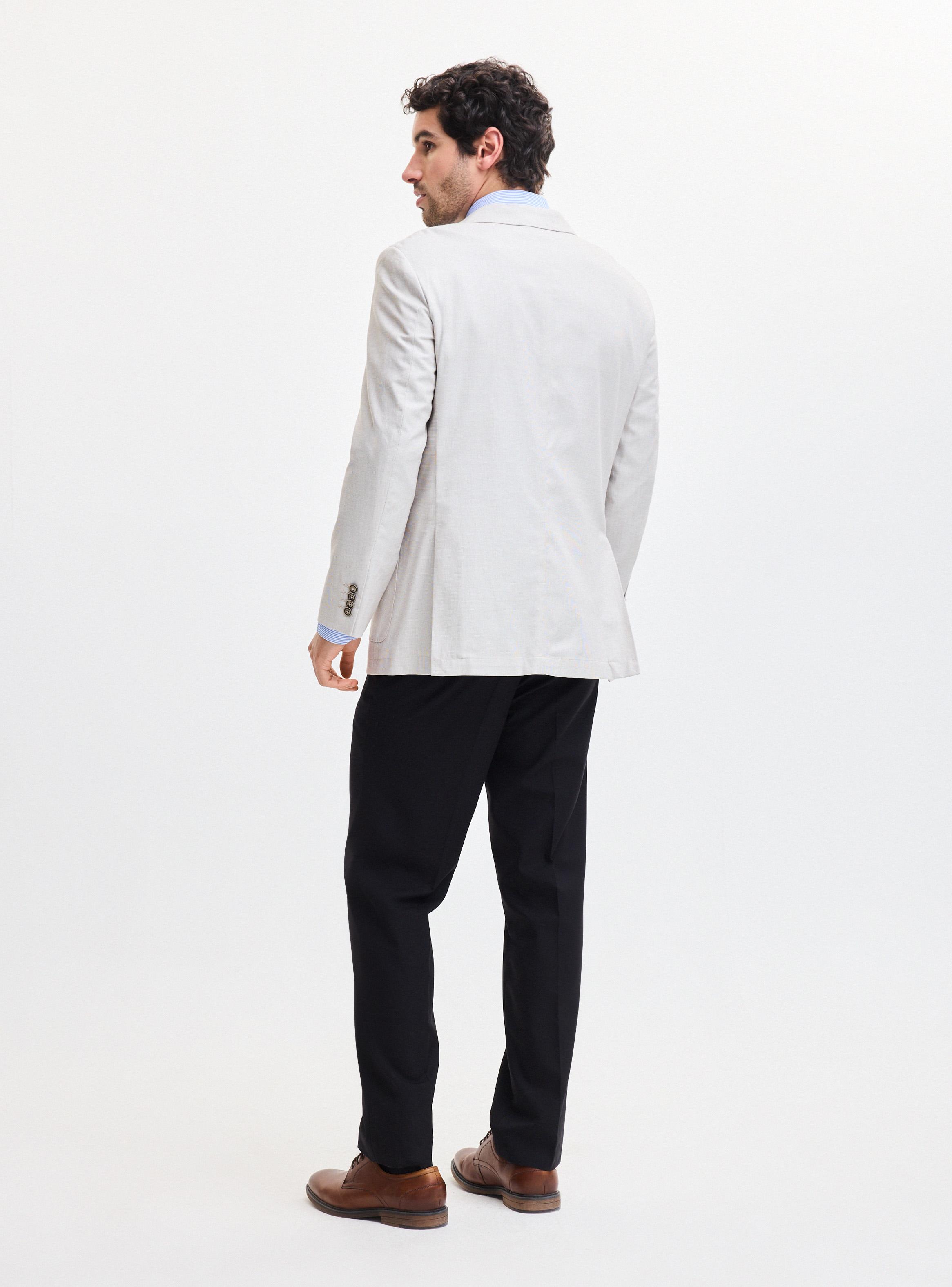 Vestón Recto Regular Fit Micro Diseño-5