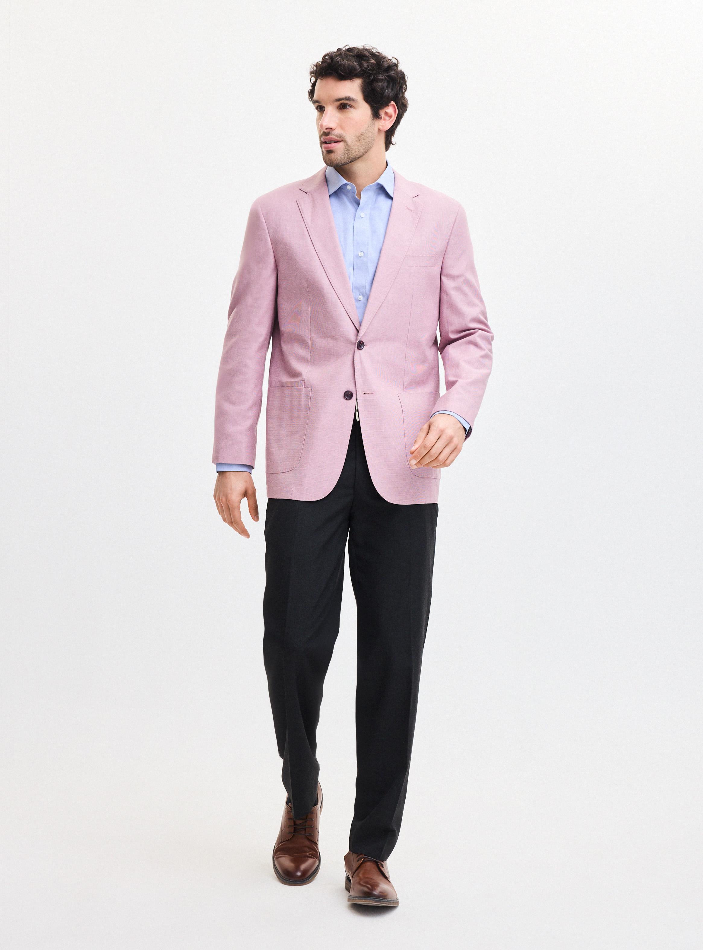 Vestón Recto Regular Fit Micro Diseño-4