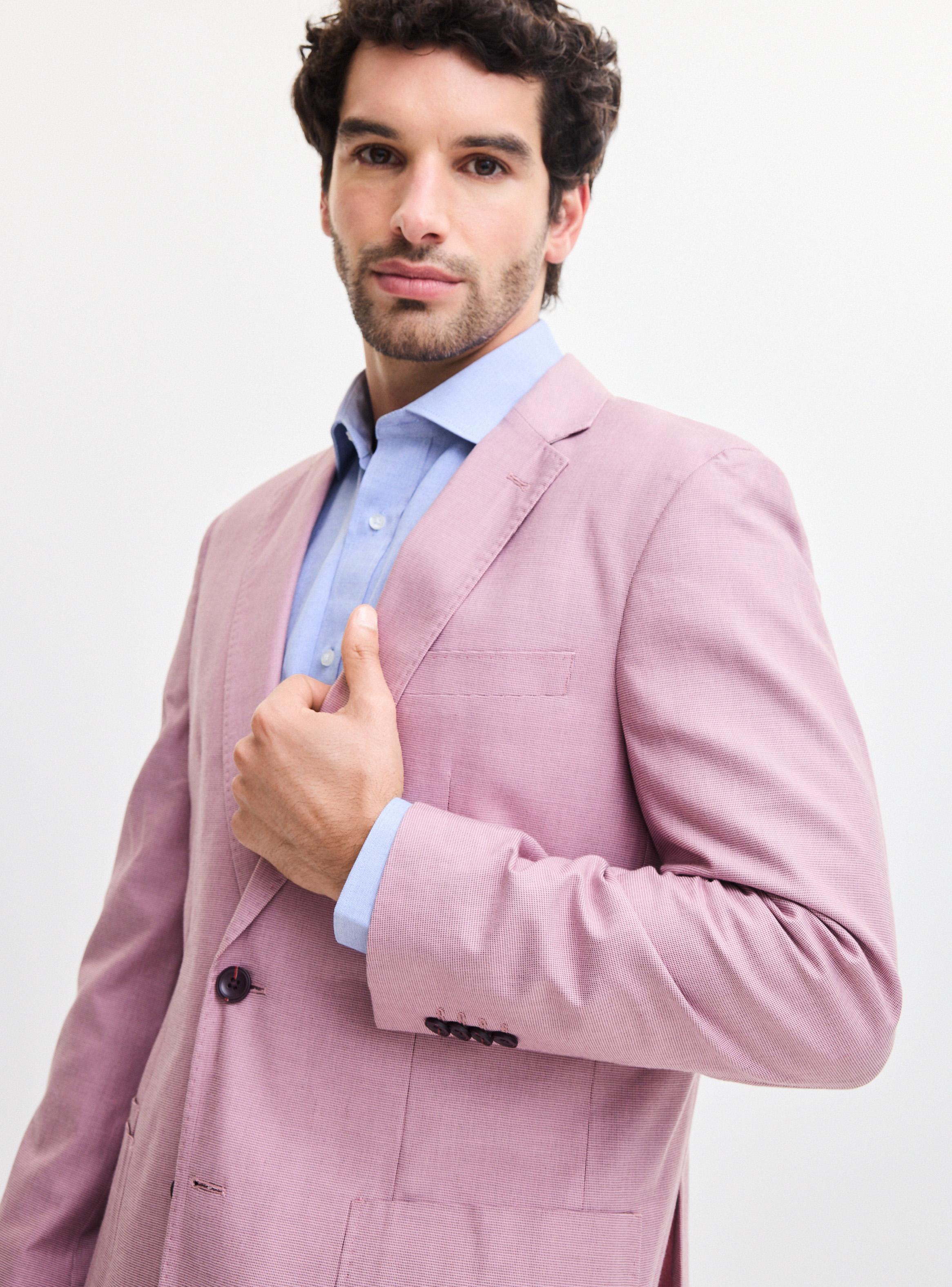 Vestón Recto Regular Fit Micro Diseño-2