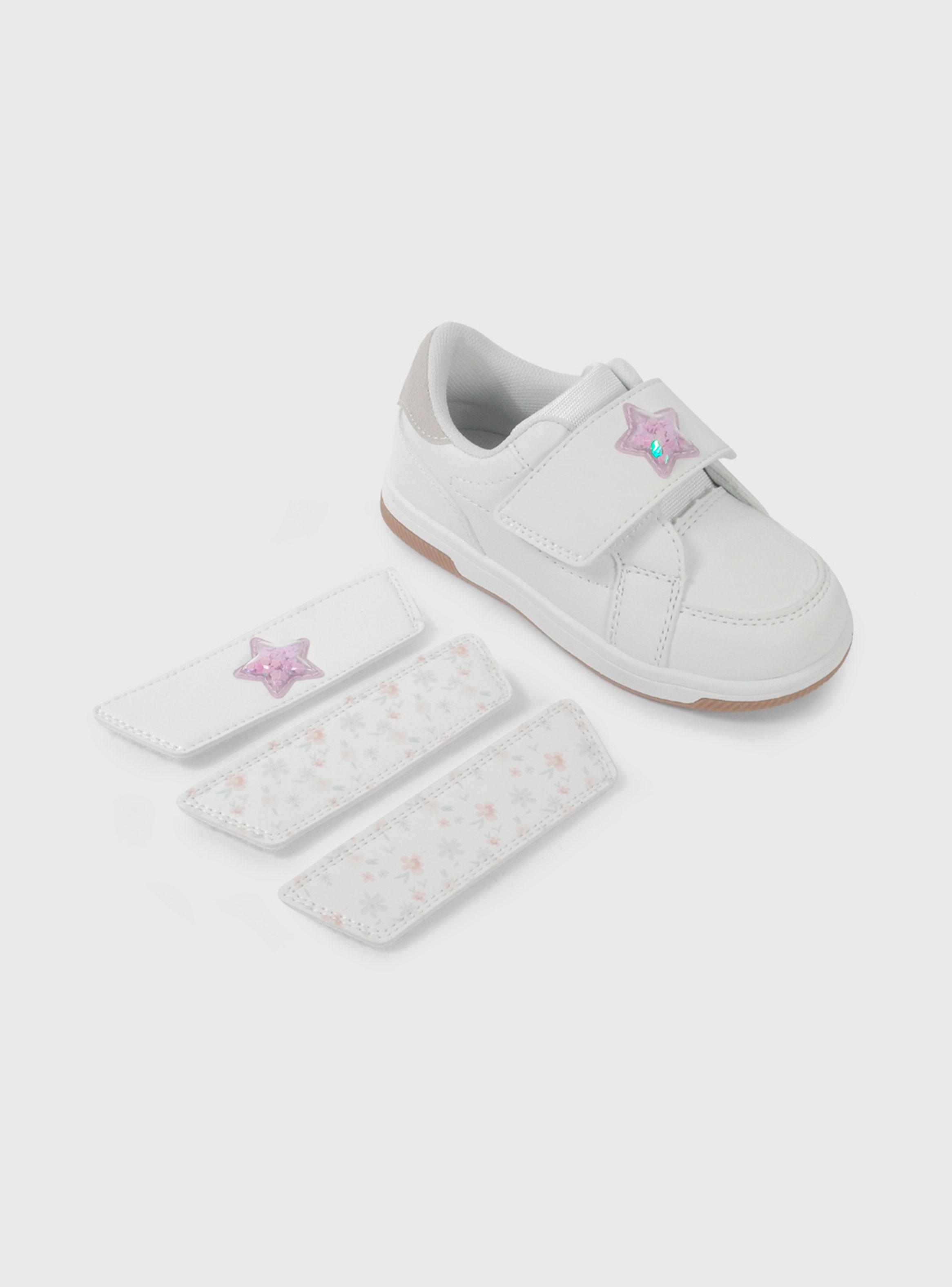 Zapatilla Urbana White Velcro Niña-2