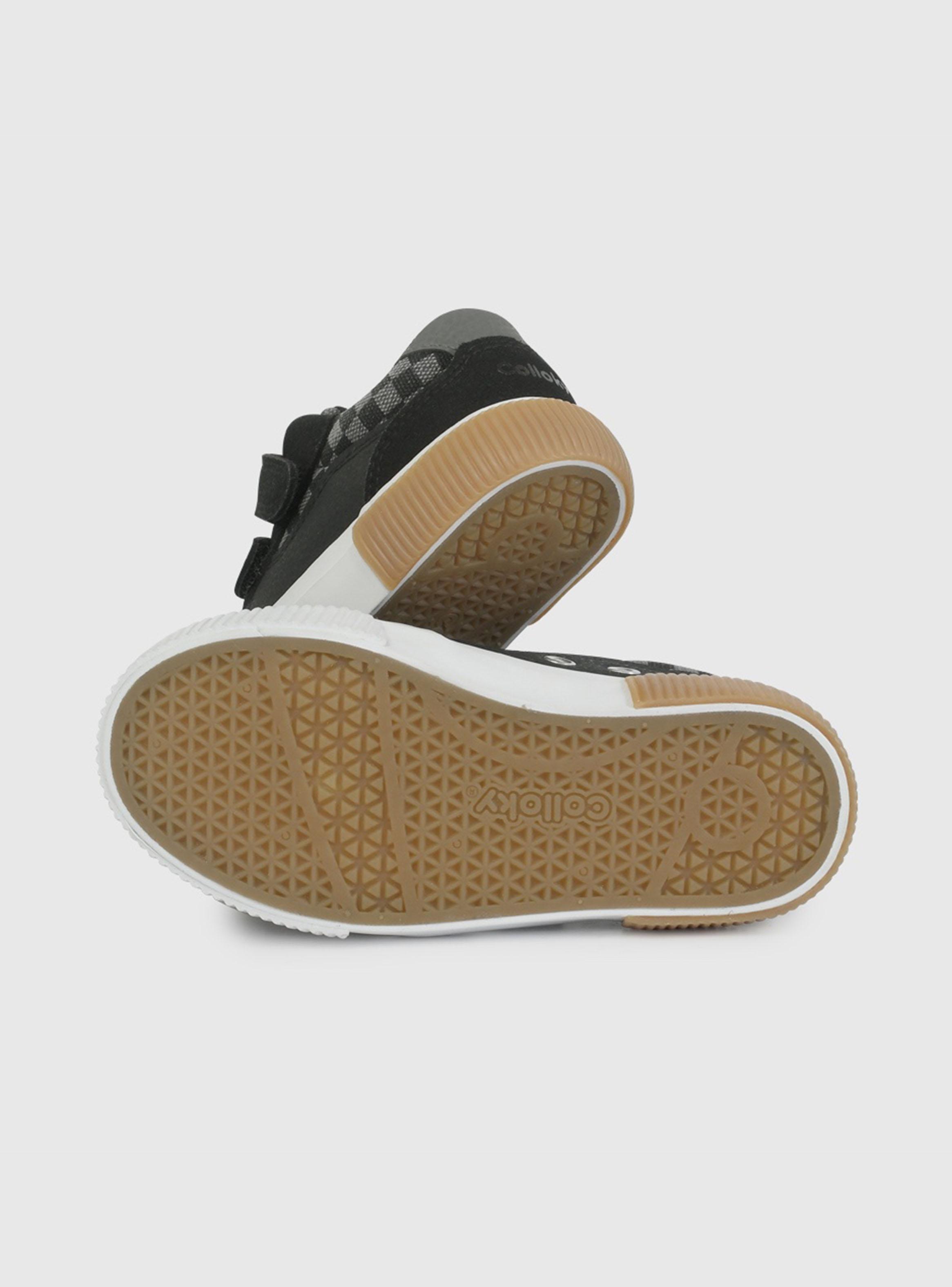 Zapatilla Urbana  Niño Print a Cuadro Dos Velcro-2