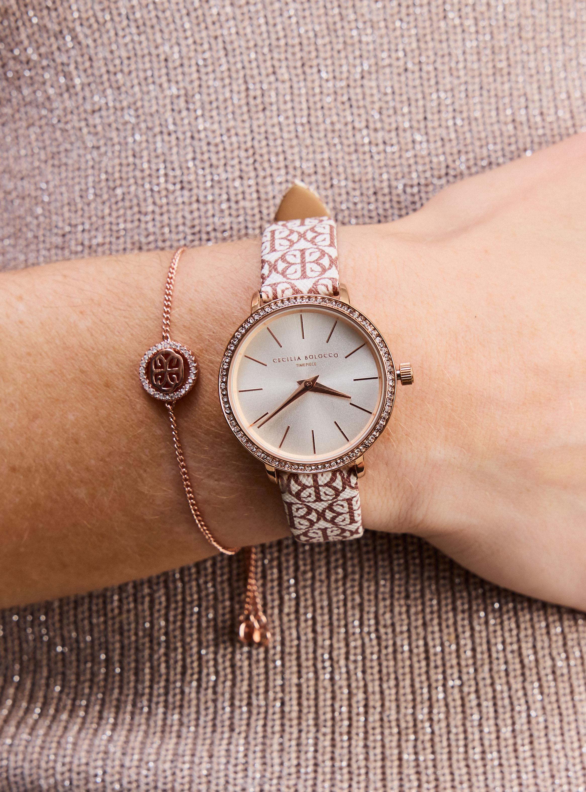 Pack Reloj Análogo Blanco Mujer + Pulsera-6