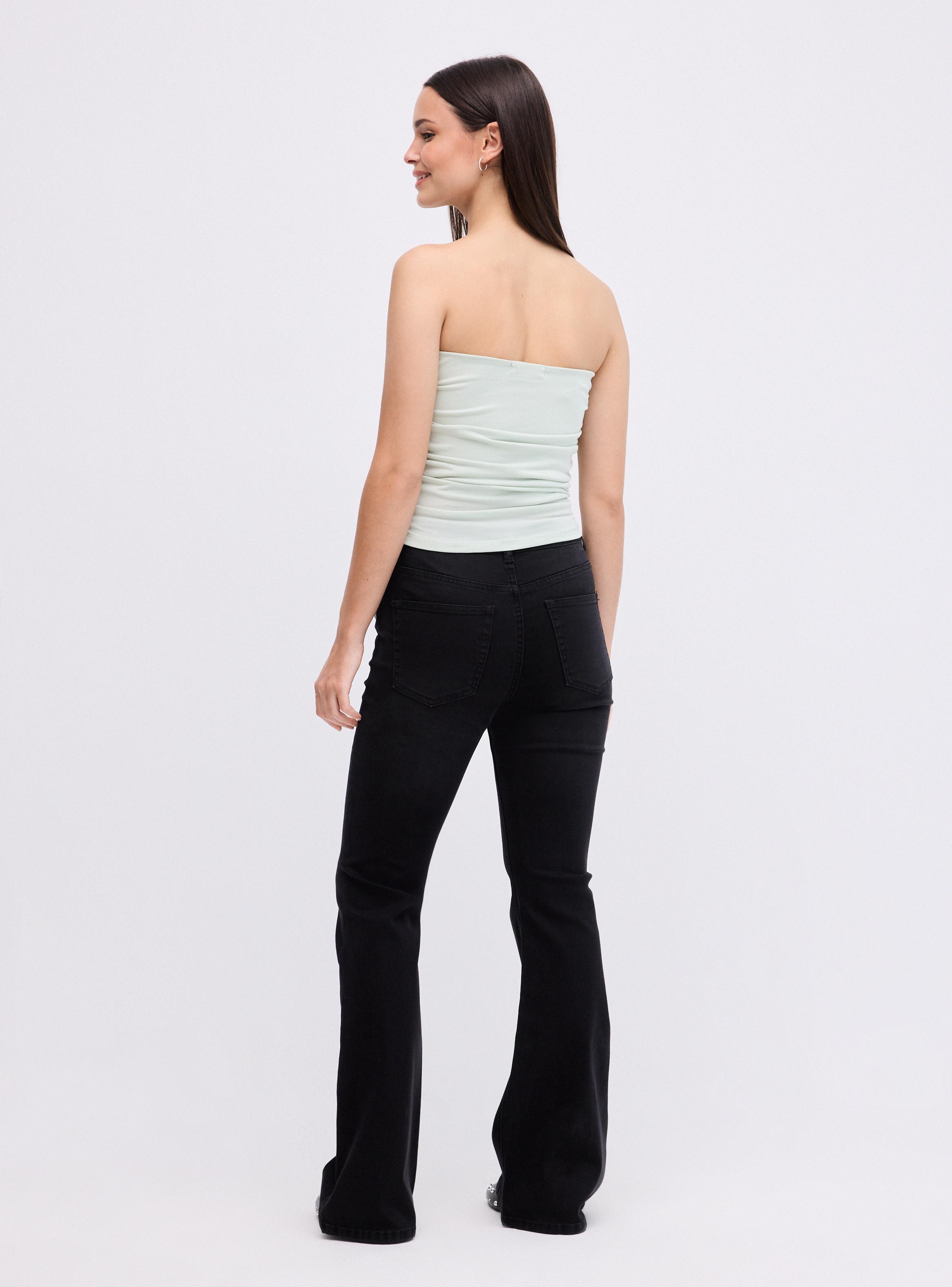 Polera Strapless Cinta en Cintura-5