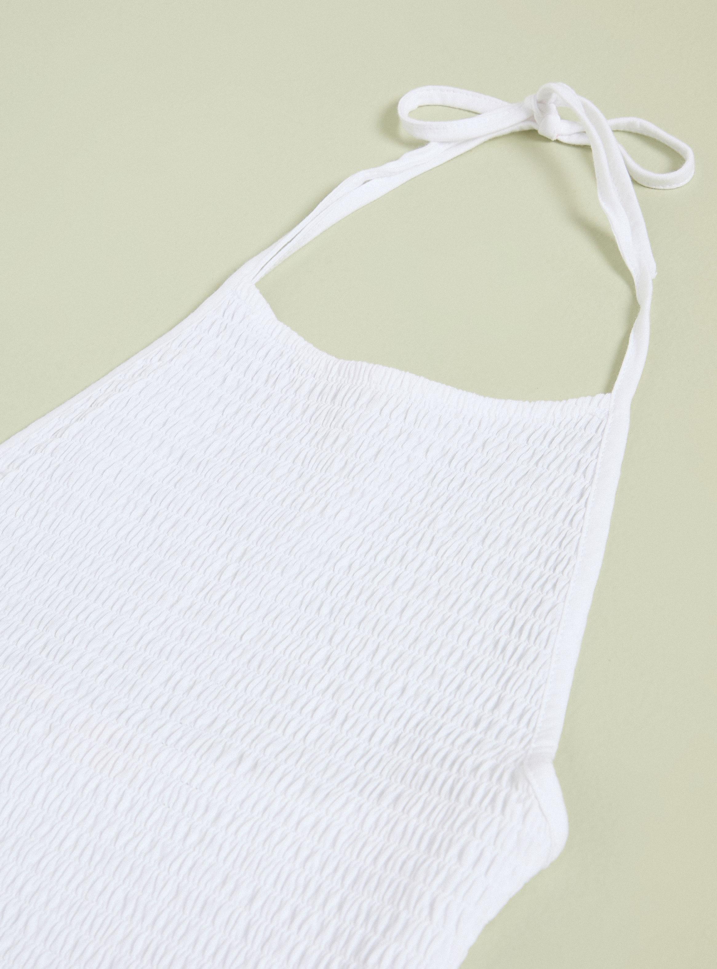 Polera Estilo Nido Panal con Amarra en Cuello-2