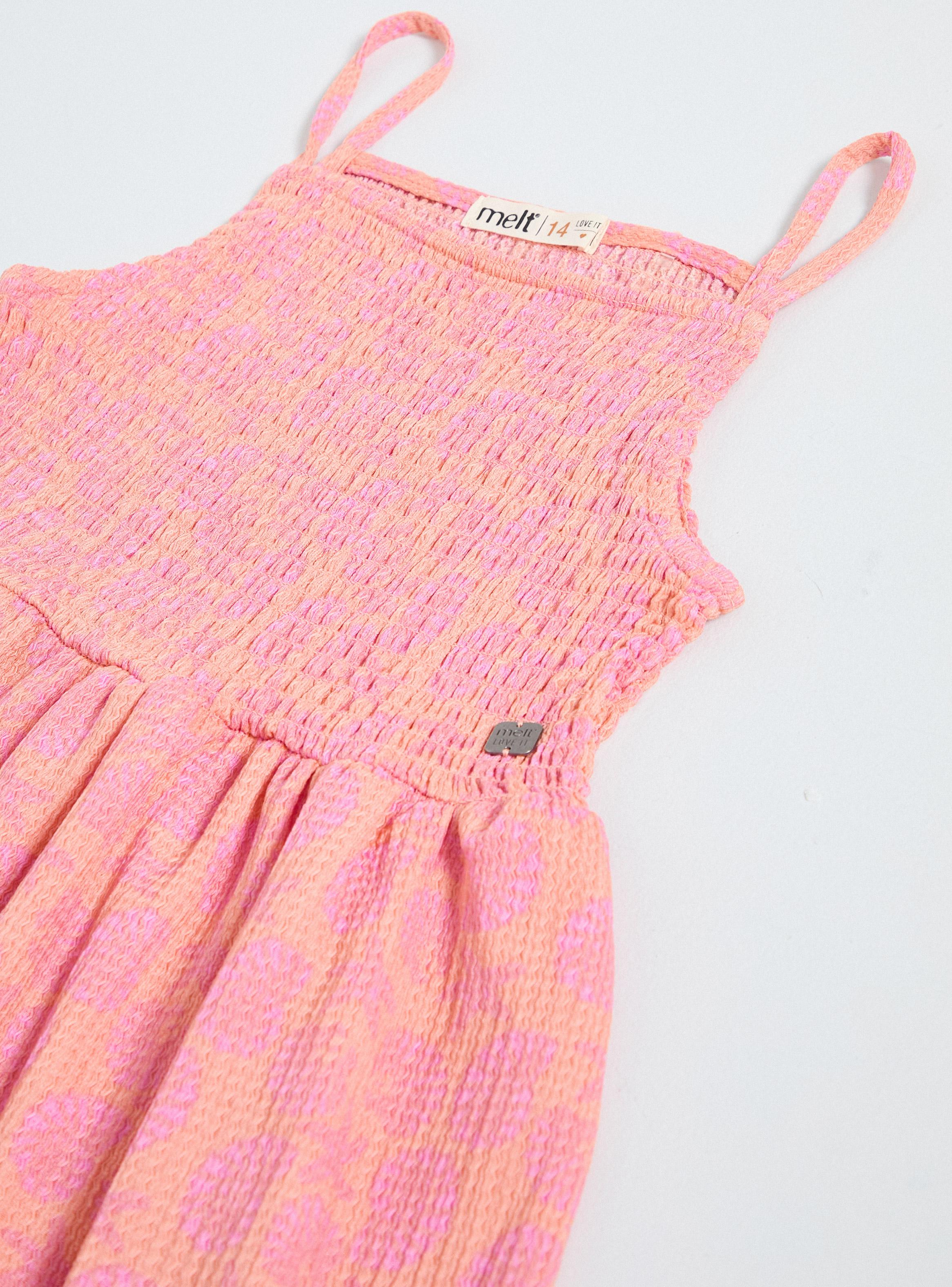 Vestido Nido Abeja con Tiritas y Vuelos-2