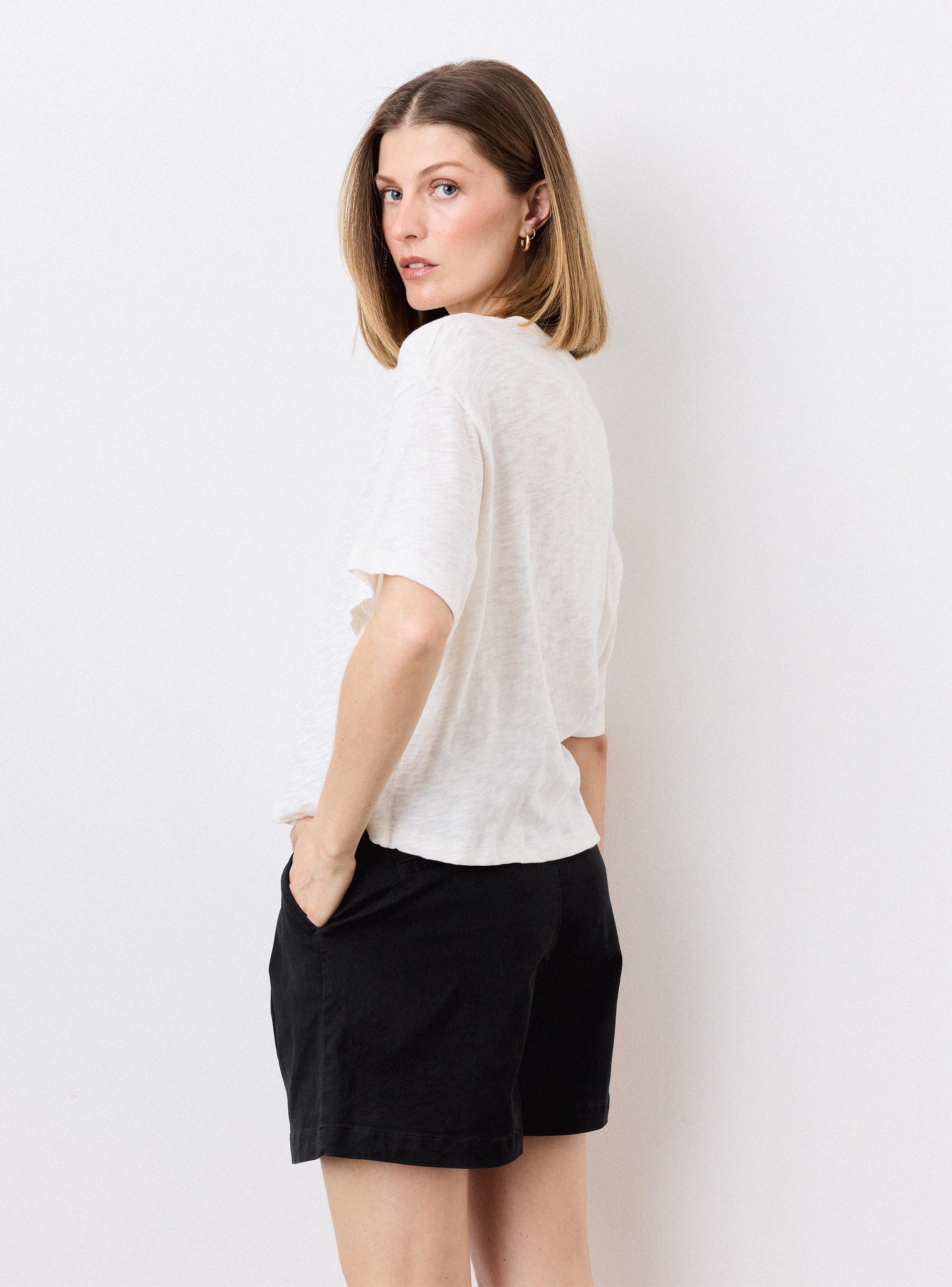 Polera Manga Corta y Hombro Caído-1