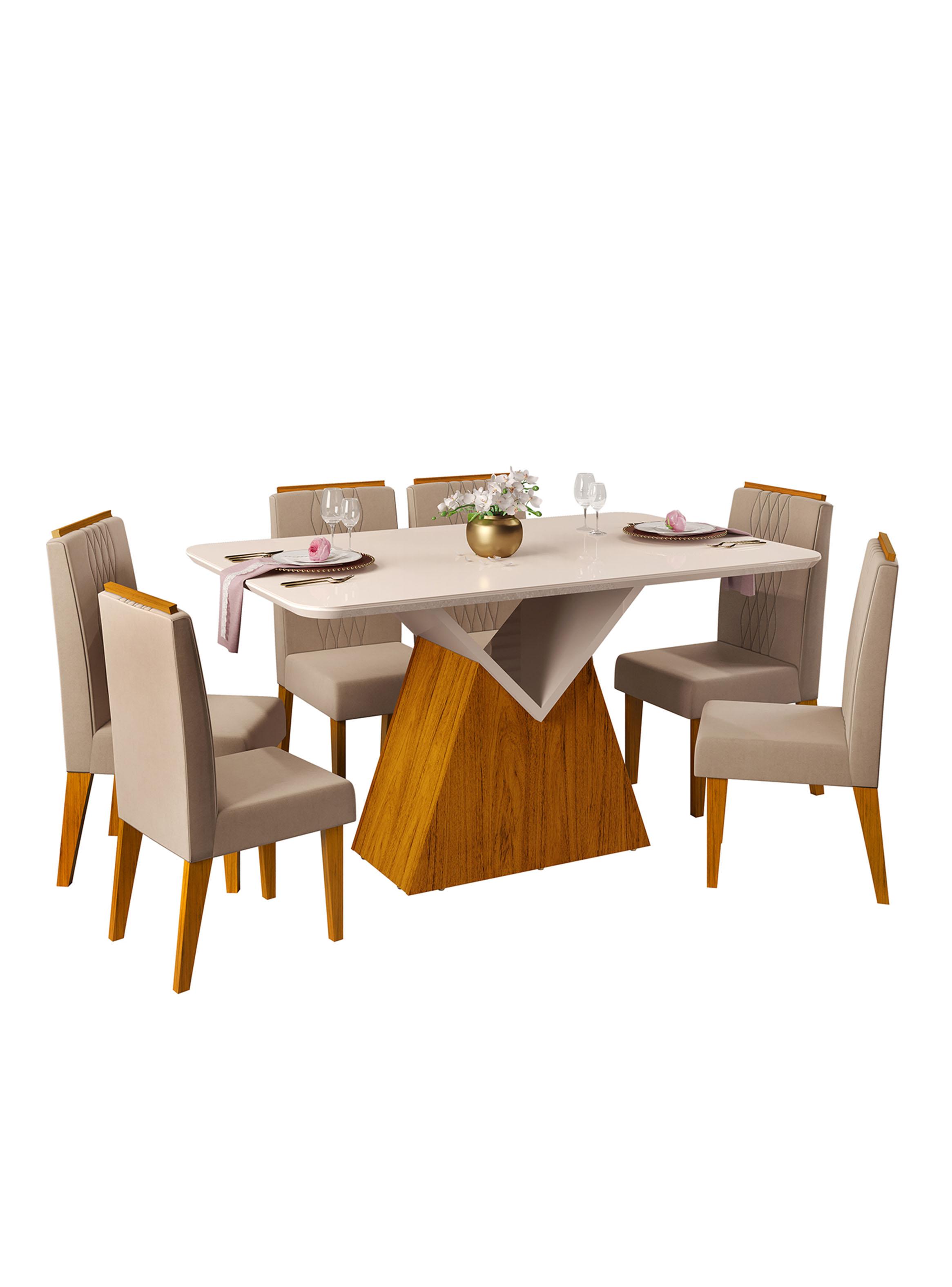 Juego de Comedor Tina + 6 Sillas-3