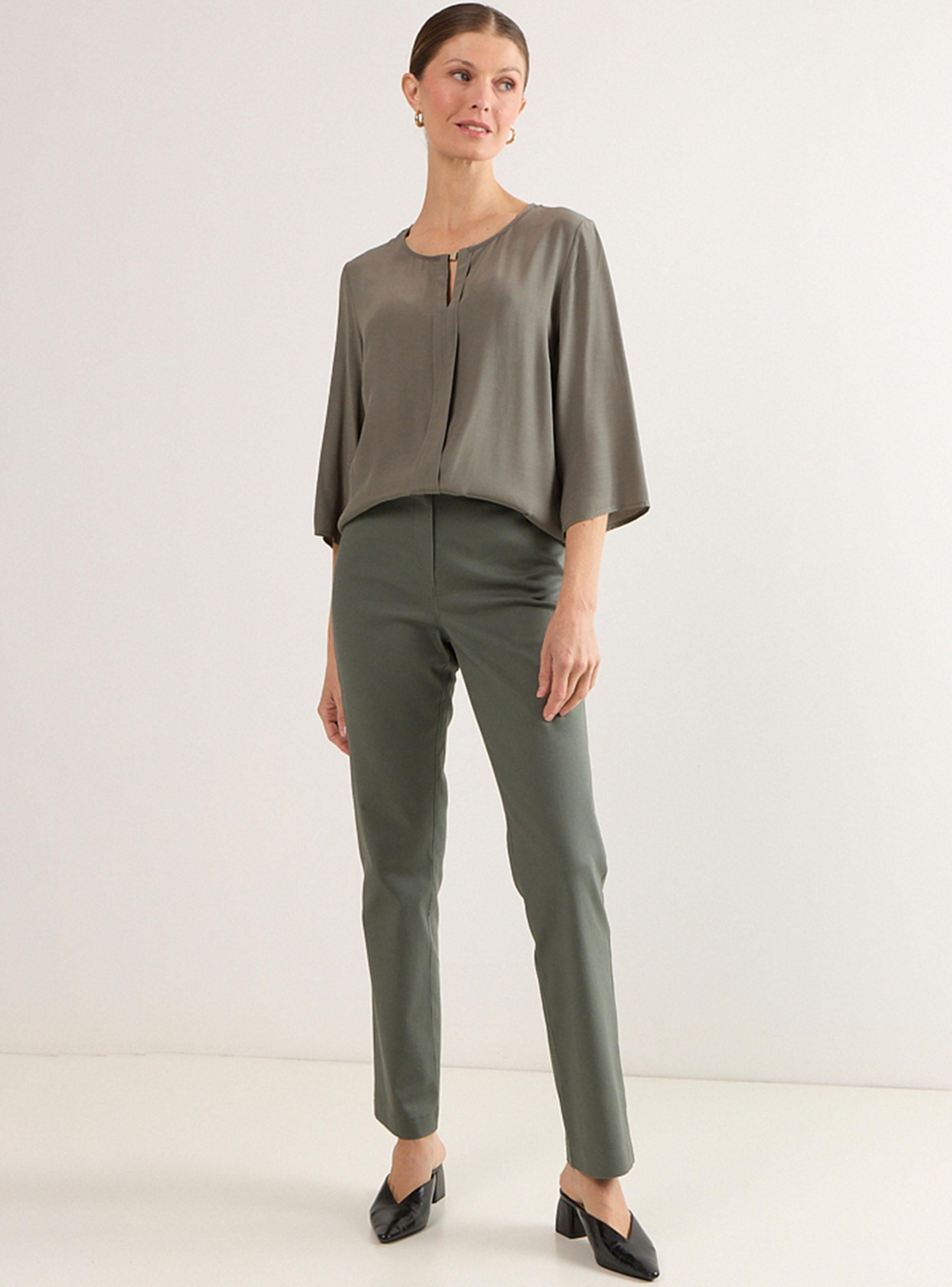 Blusa Escote Cuello Redondo Manga Tres Cuartos-3