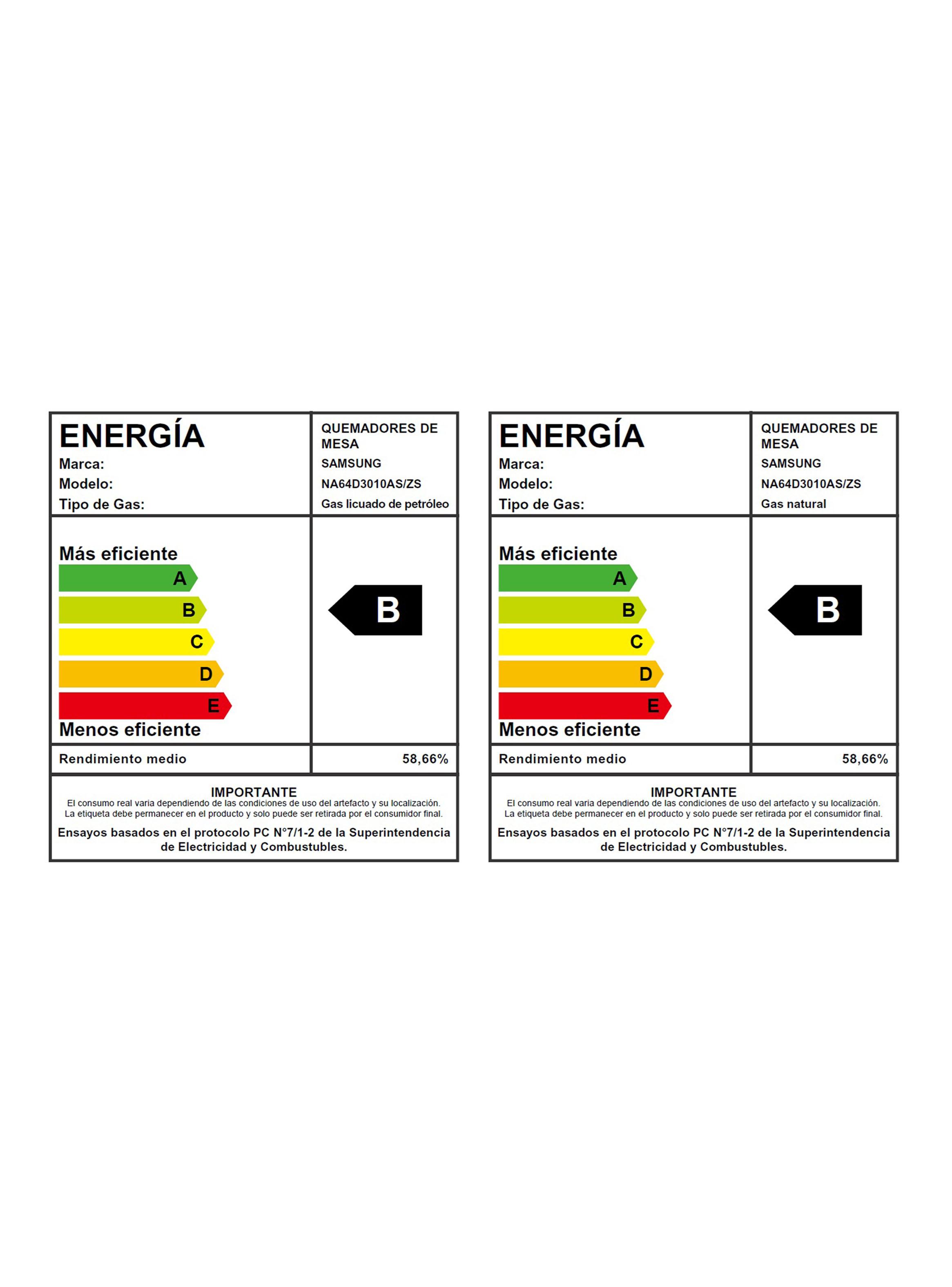 Encimera a Gas 4 Quemadores NA64D3010AS/ZS Gris-5