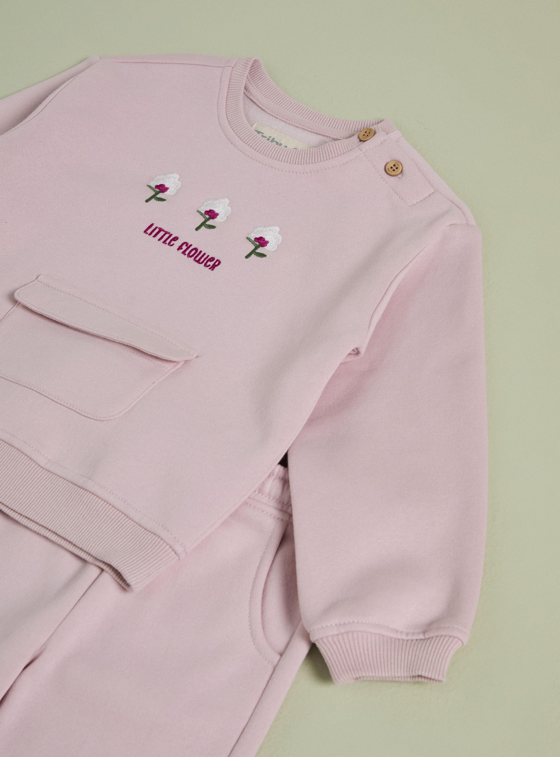Buzo con Polerón Bolsillo y Print Flower-3