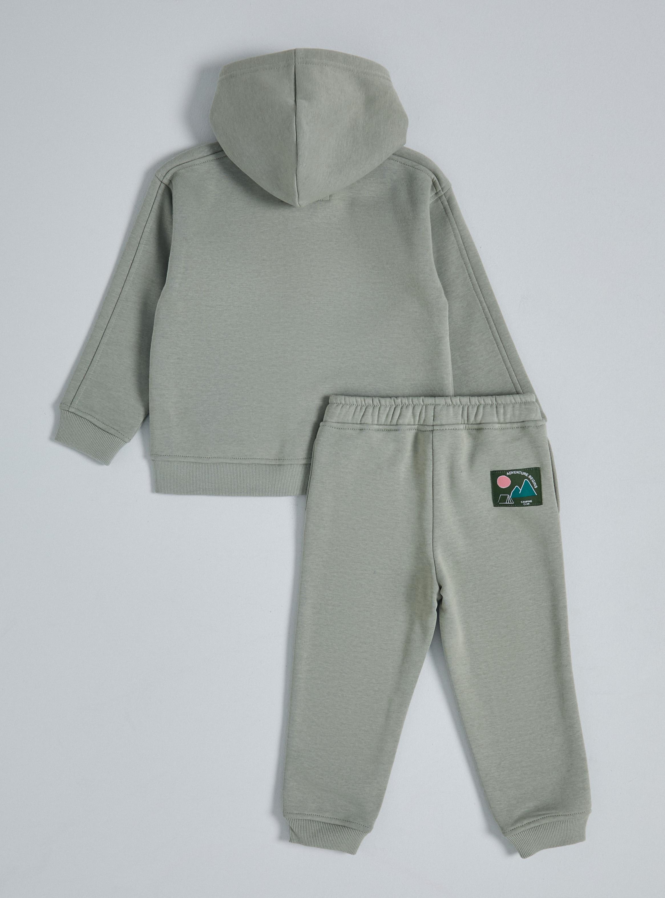 Buzo con Polerón Capucha Label-2