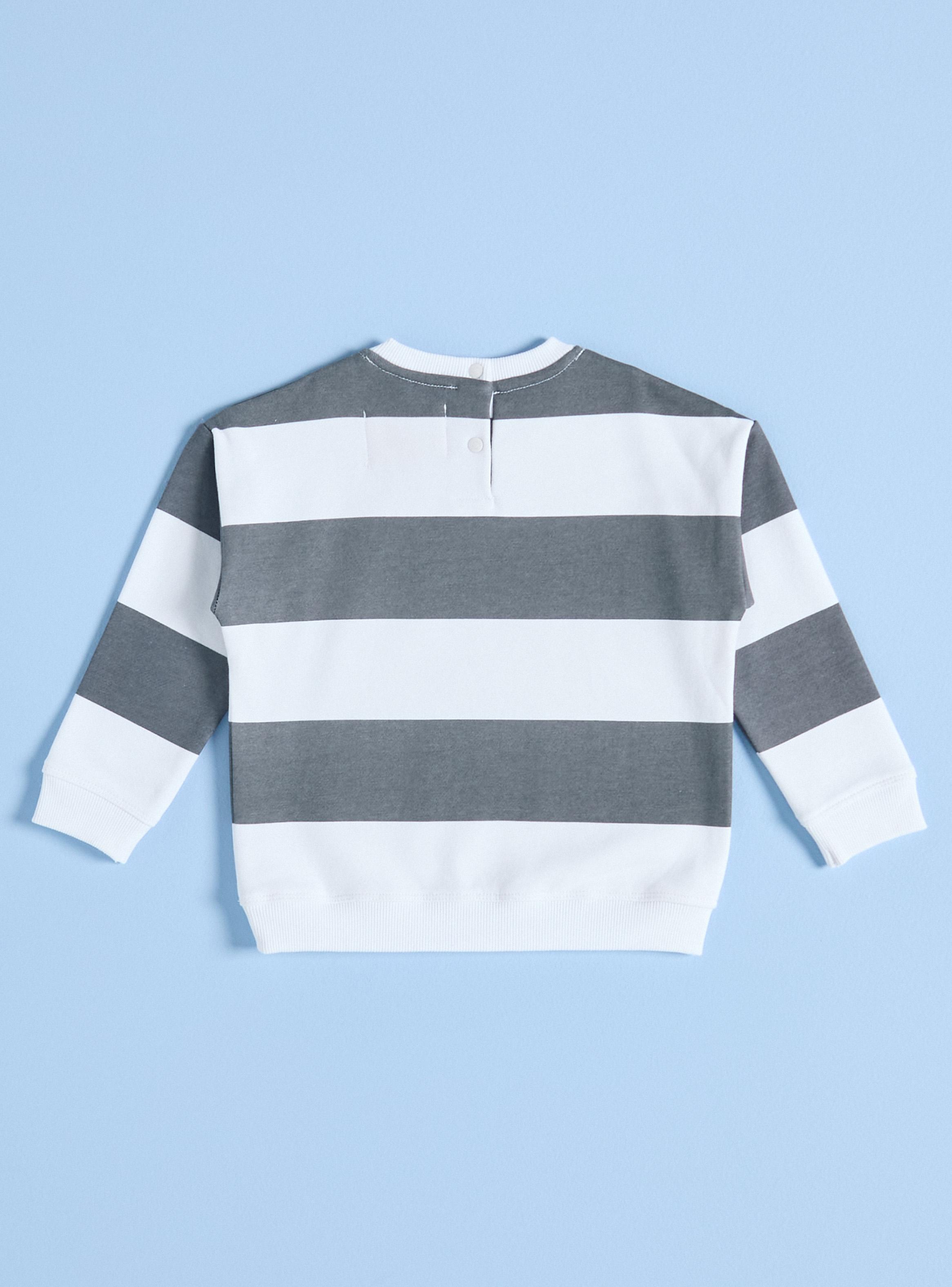 Polerón Crew Rayas y Print Palmera-2