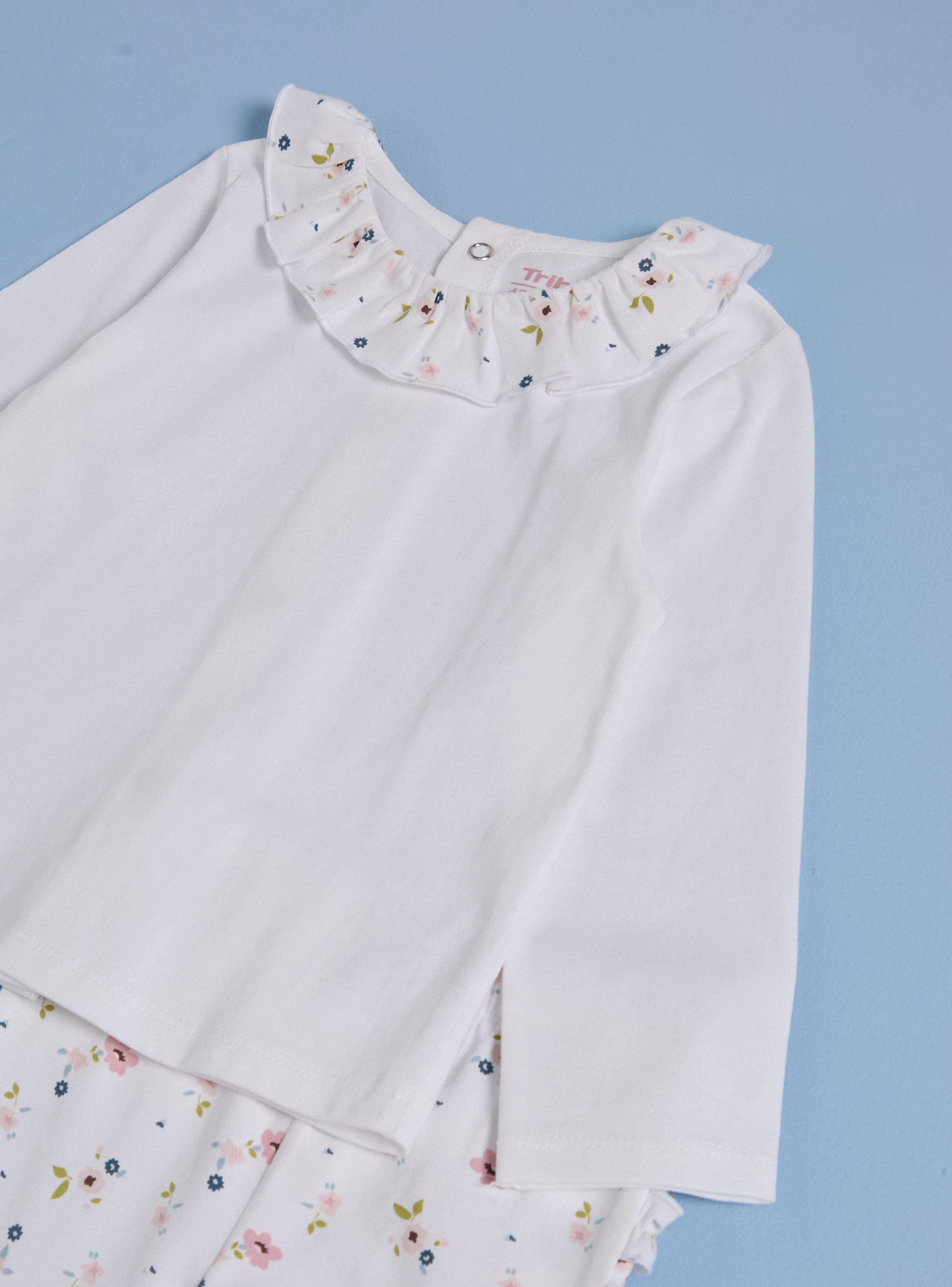 Conjunto con Cuello Bobo y Estampado Flores-3