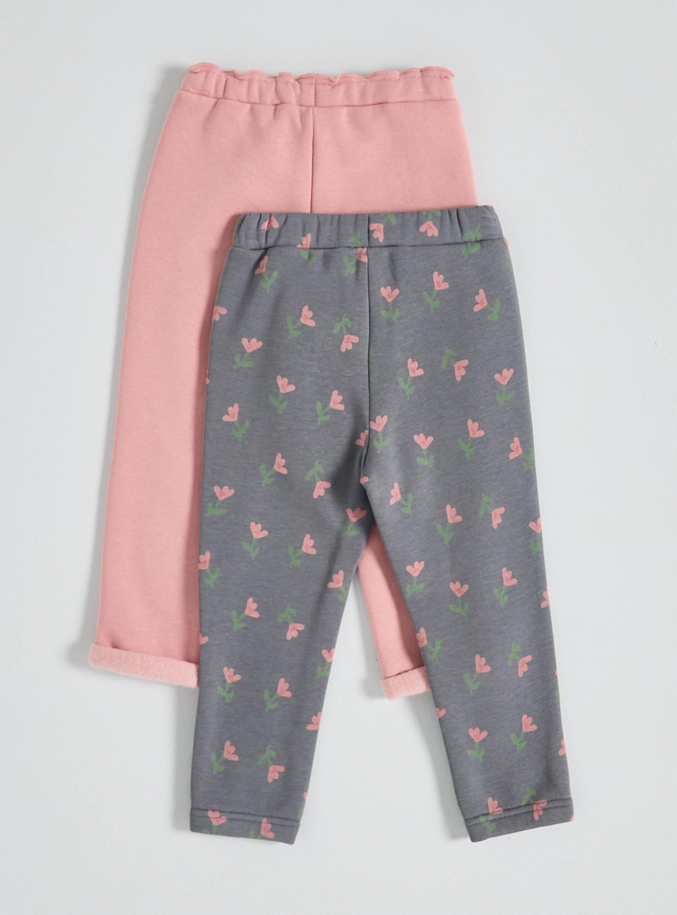 Pantalón Bipack Print Floral y Liso-2