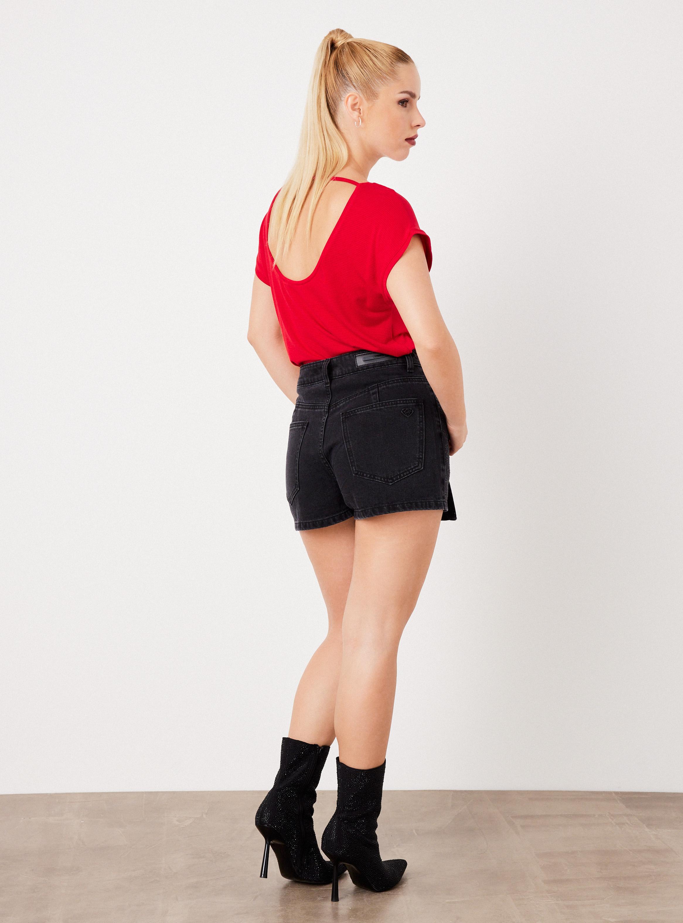 Falda Delantero Cruzado 1 Botón Push Up-5