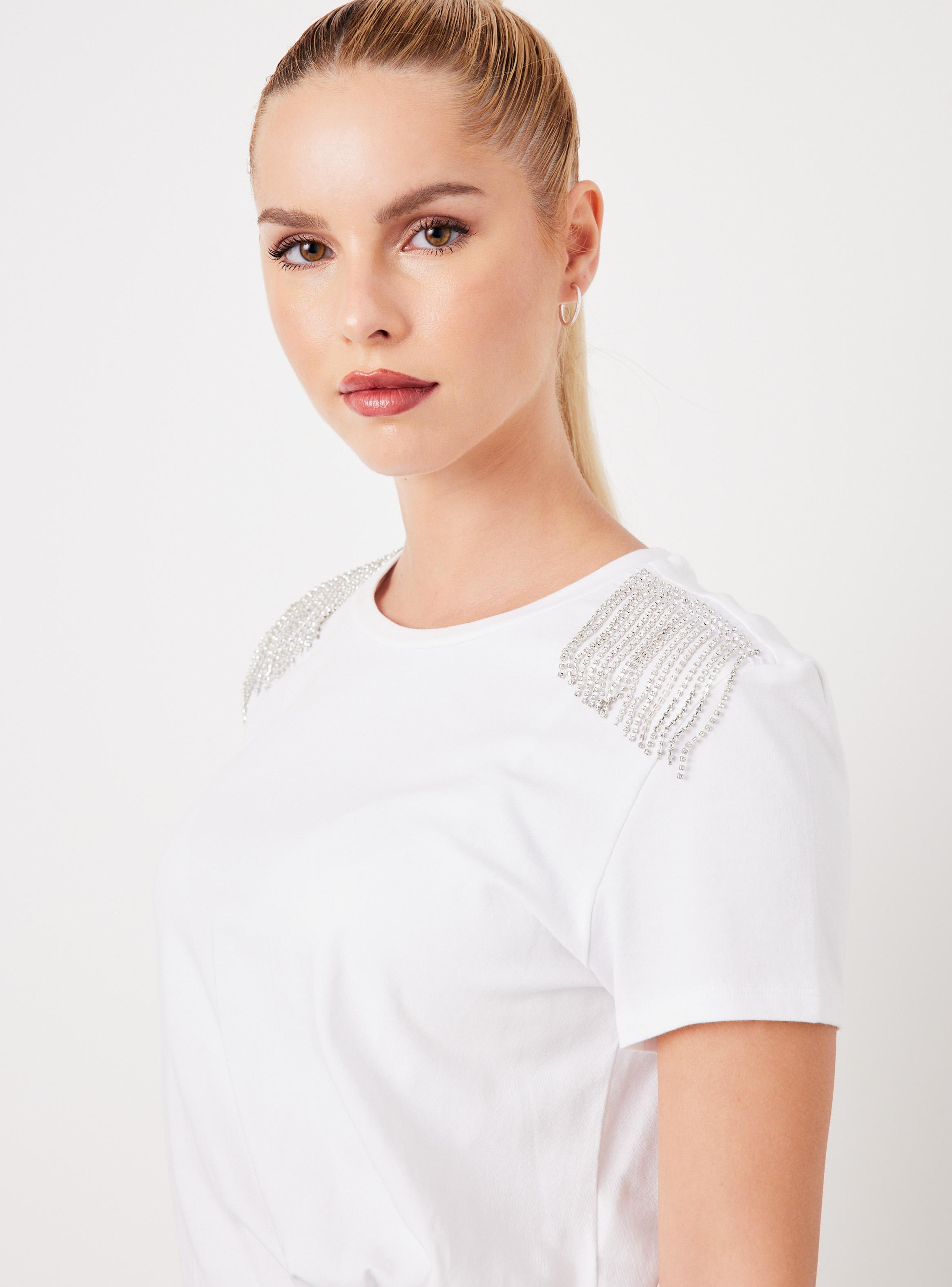 Polera Aplicación de Hombros con Brillantes-2