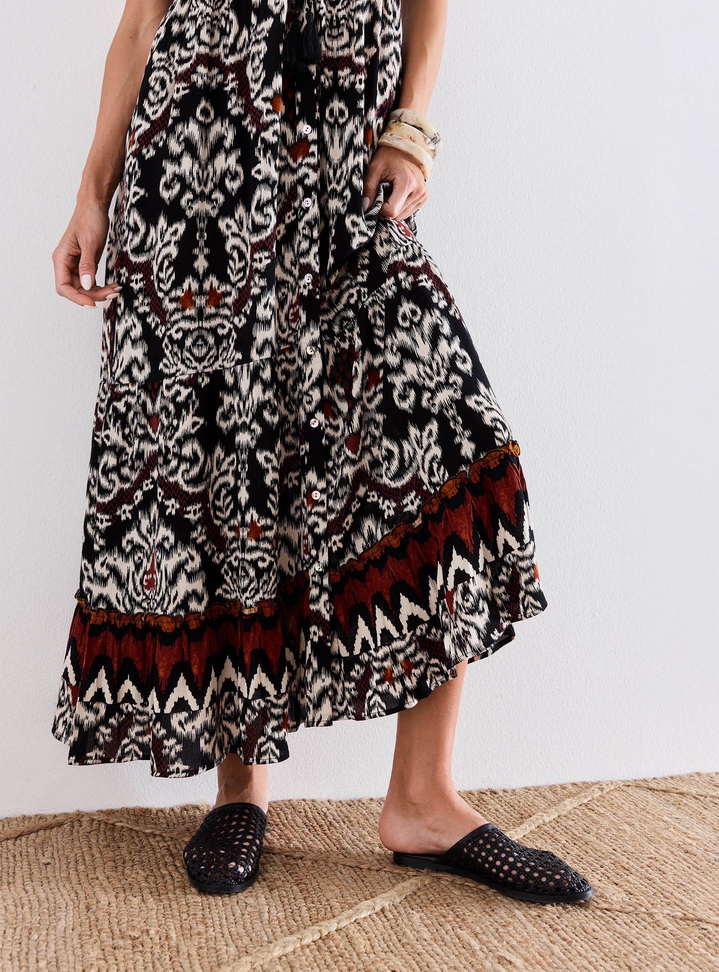 Vestido Estampado con Recogido-3