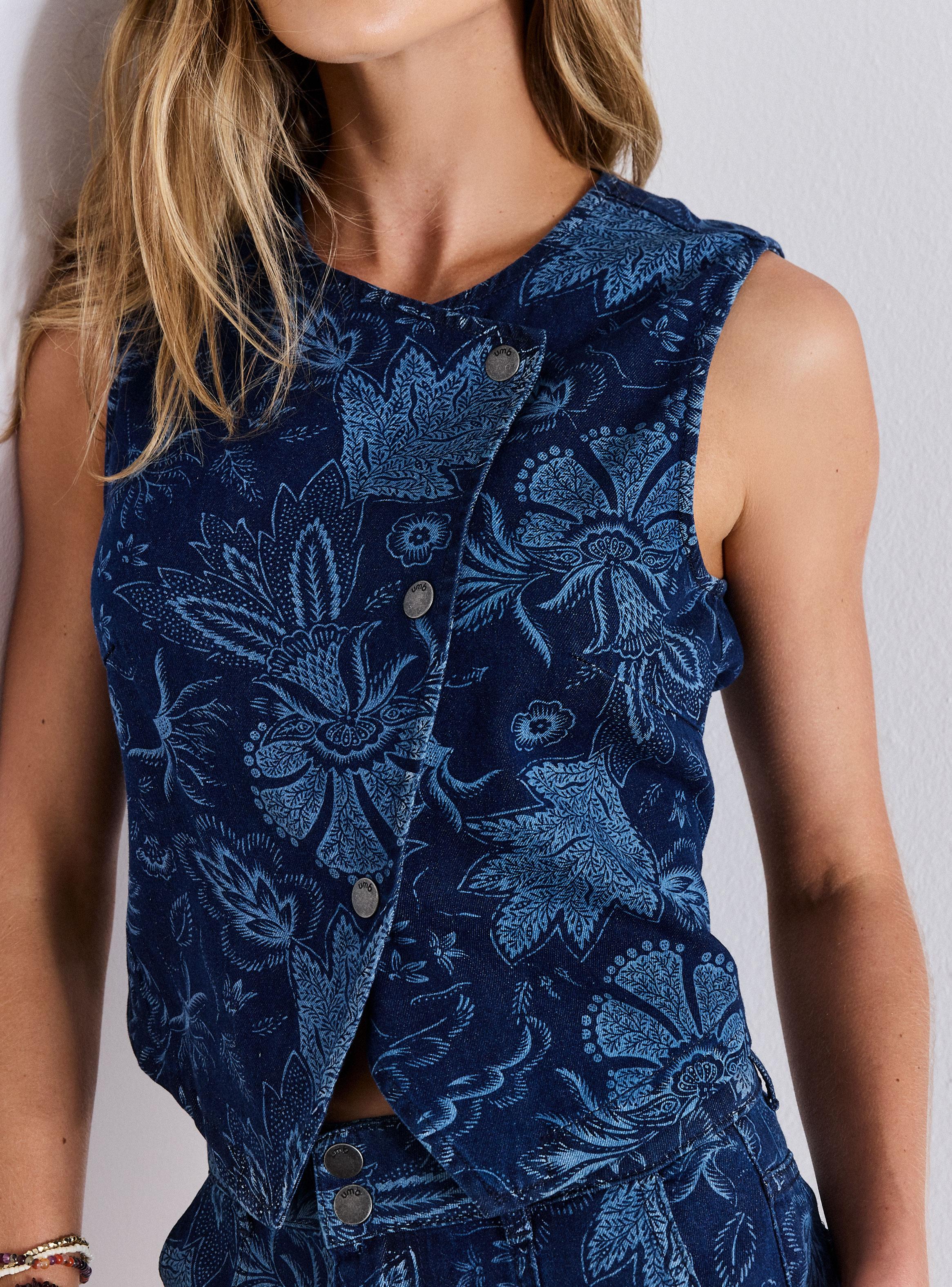 Blusa Moda Denim Estampado-2