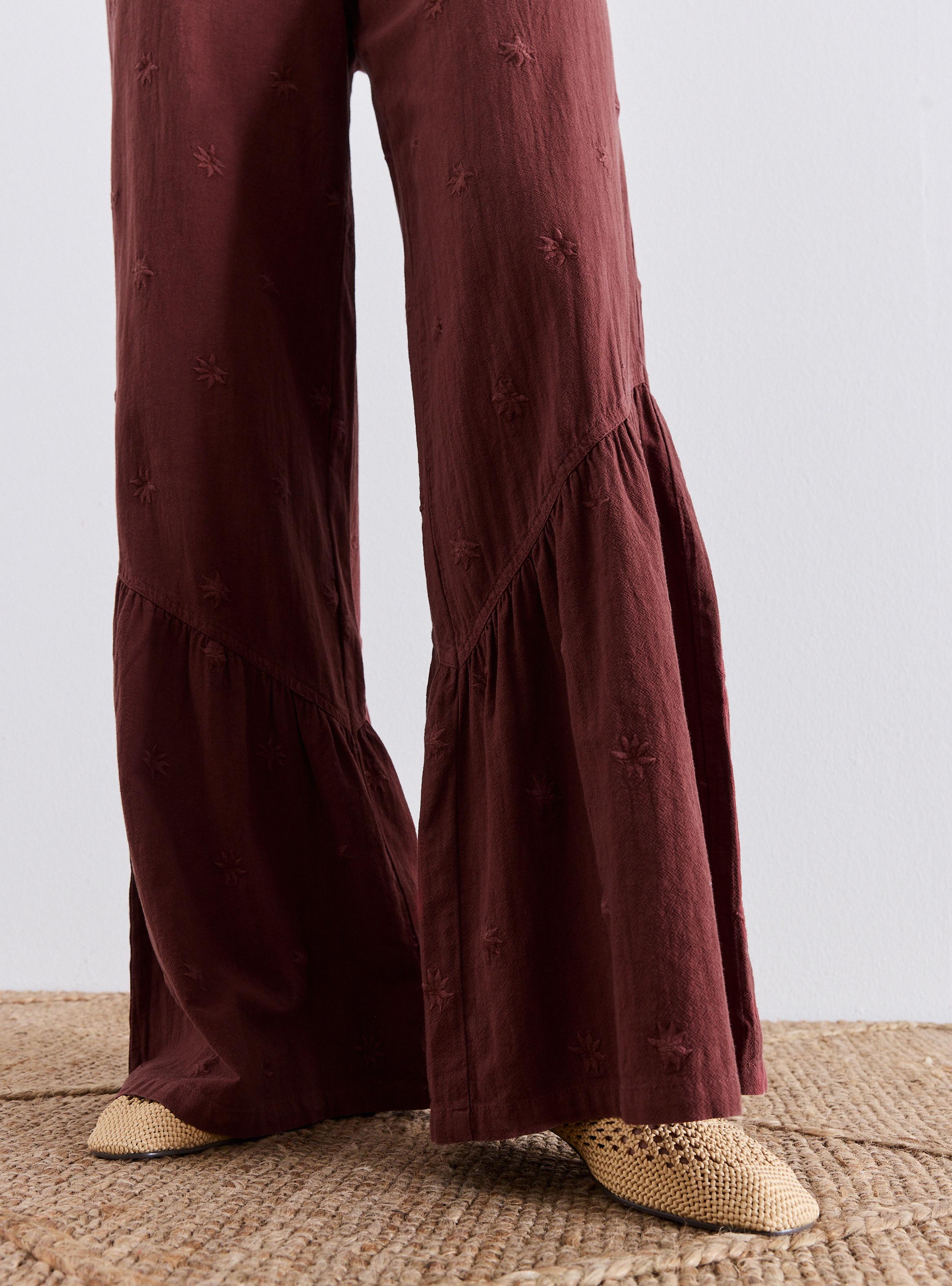 Pantalón Full Bordado con Flores a Tono-3