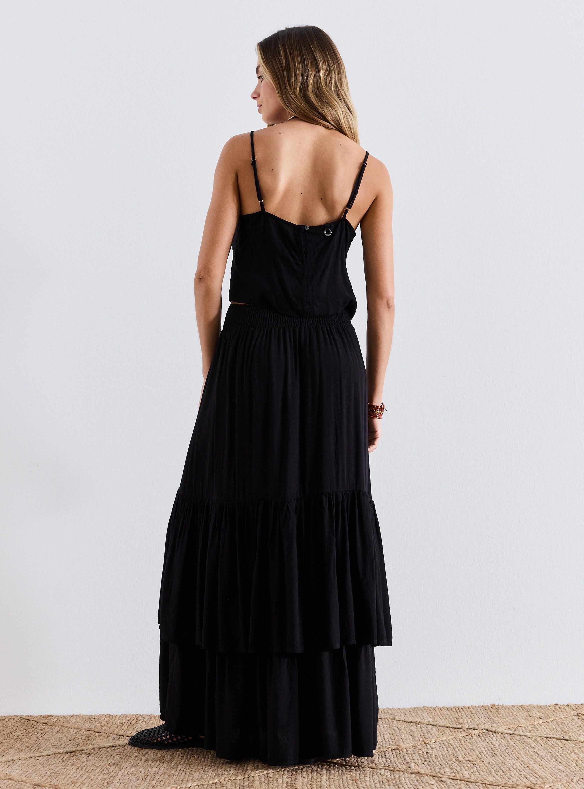 Falda Look Satín con Diseño en Textura-5