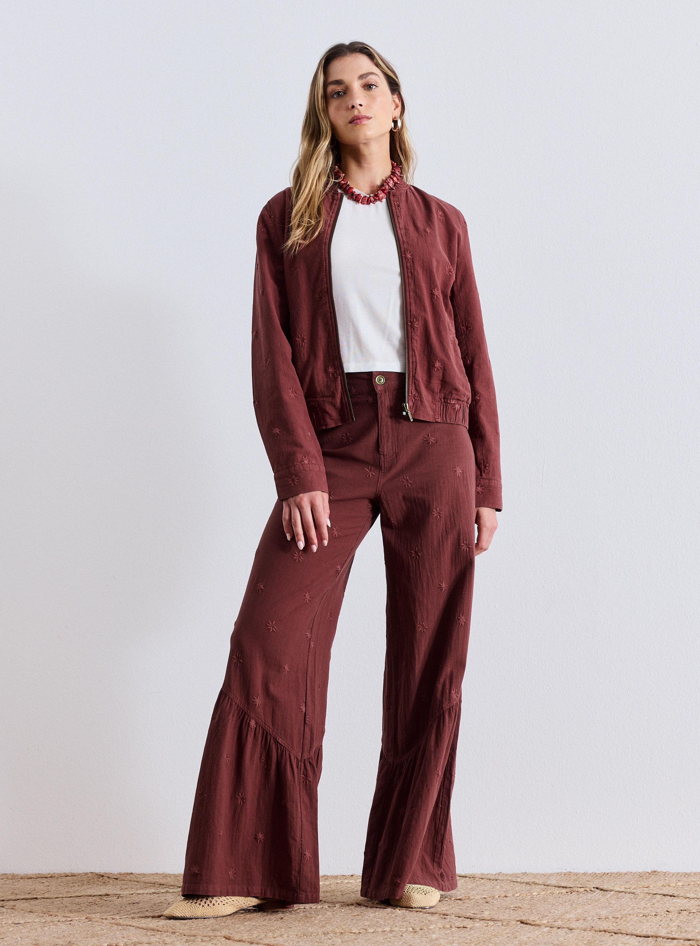 Chaqueta Full Bordada con Flores a Tono-4