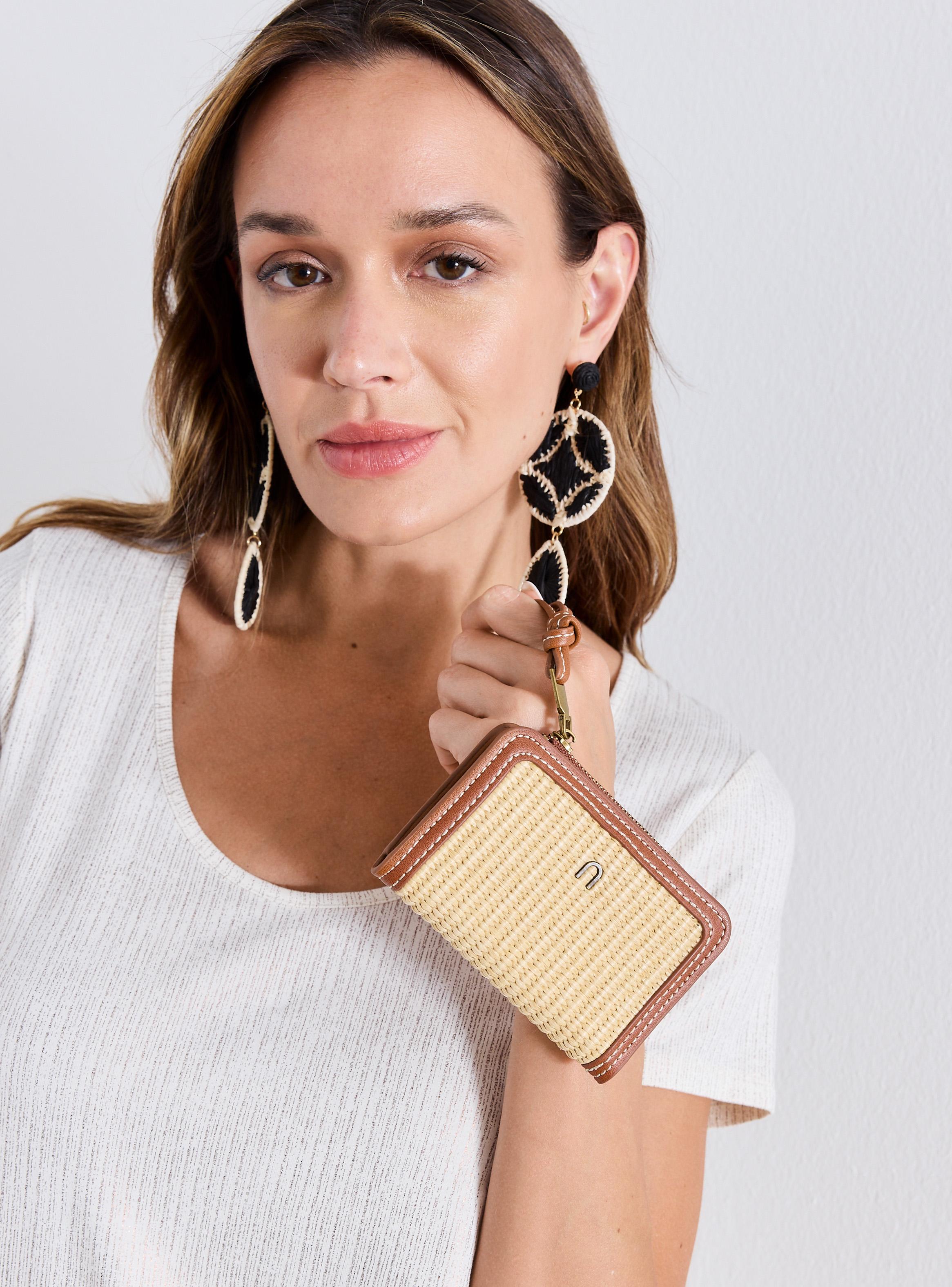 Billetera Bicolor Papel Raffia-4