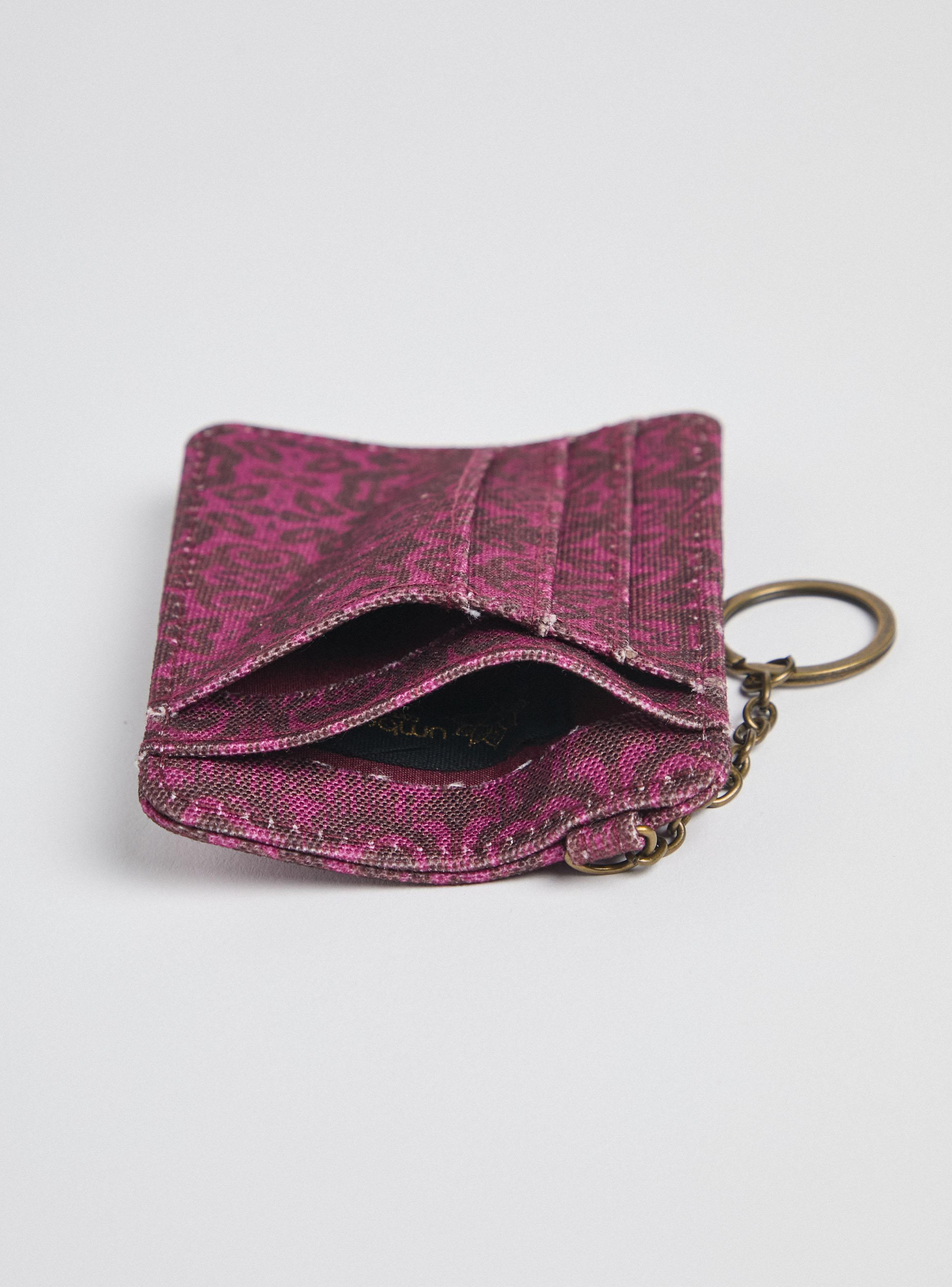 Billetera Estampado de Tela con Llavero-2