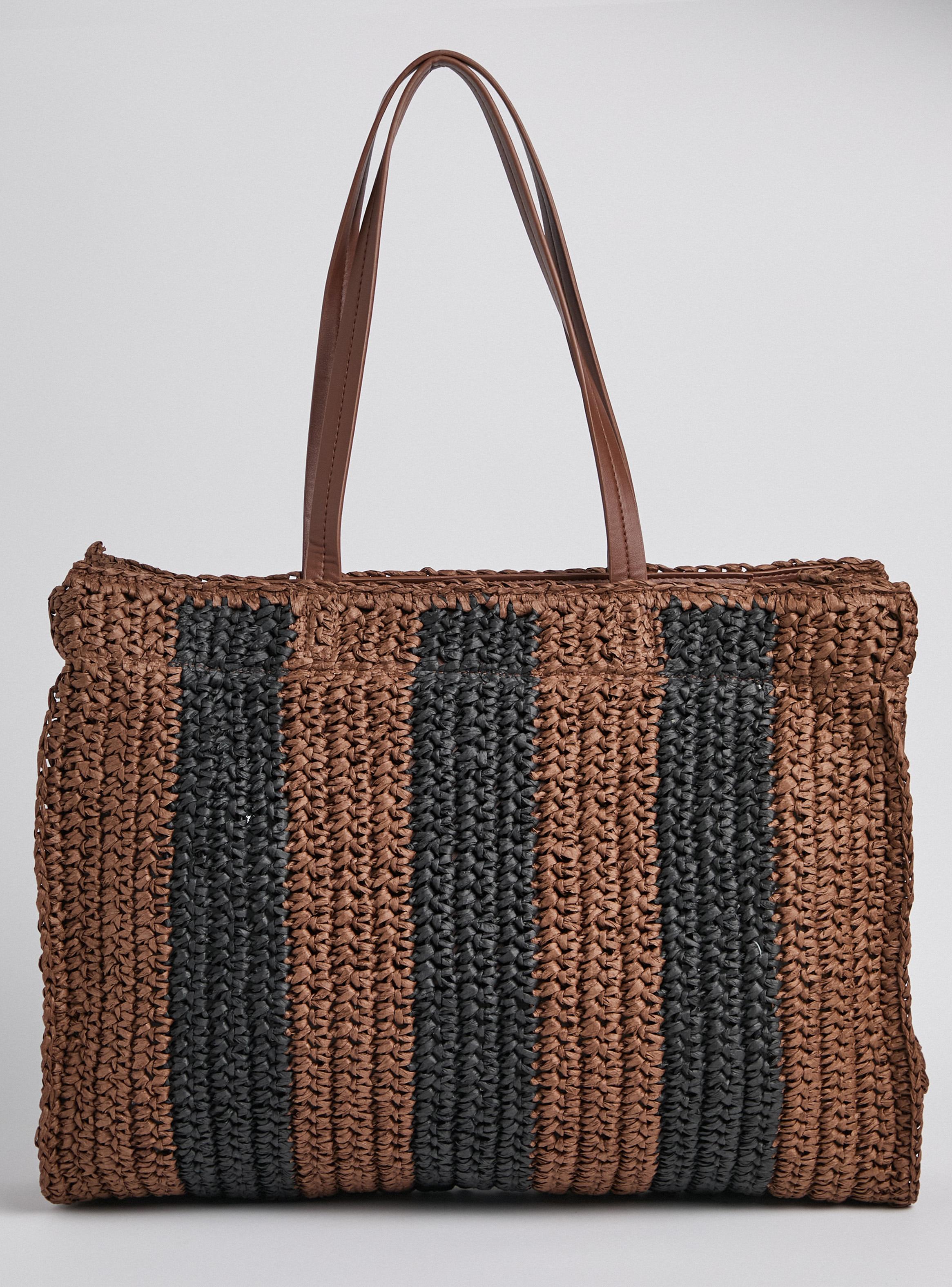 Cartera de Hombro Raffia Bicolor-2