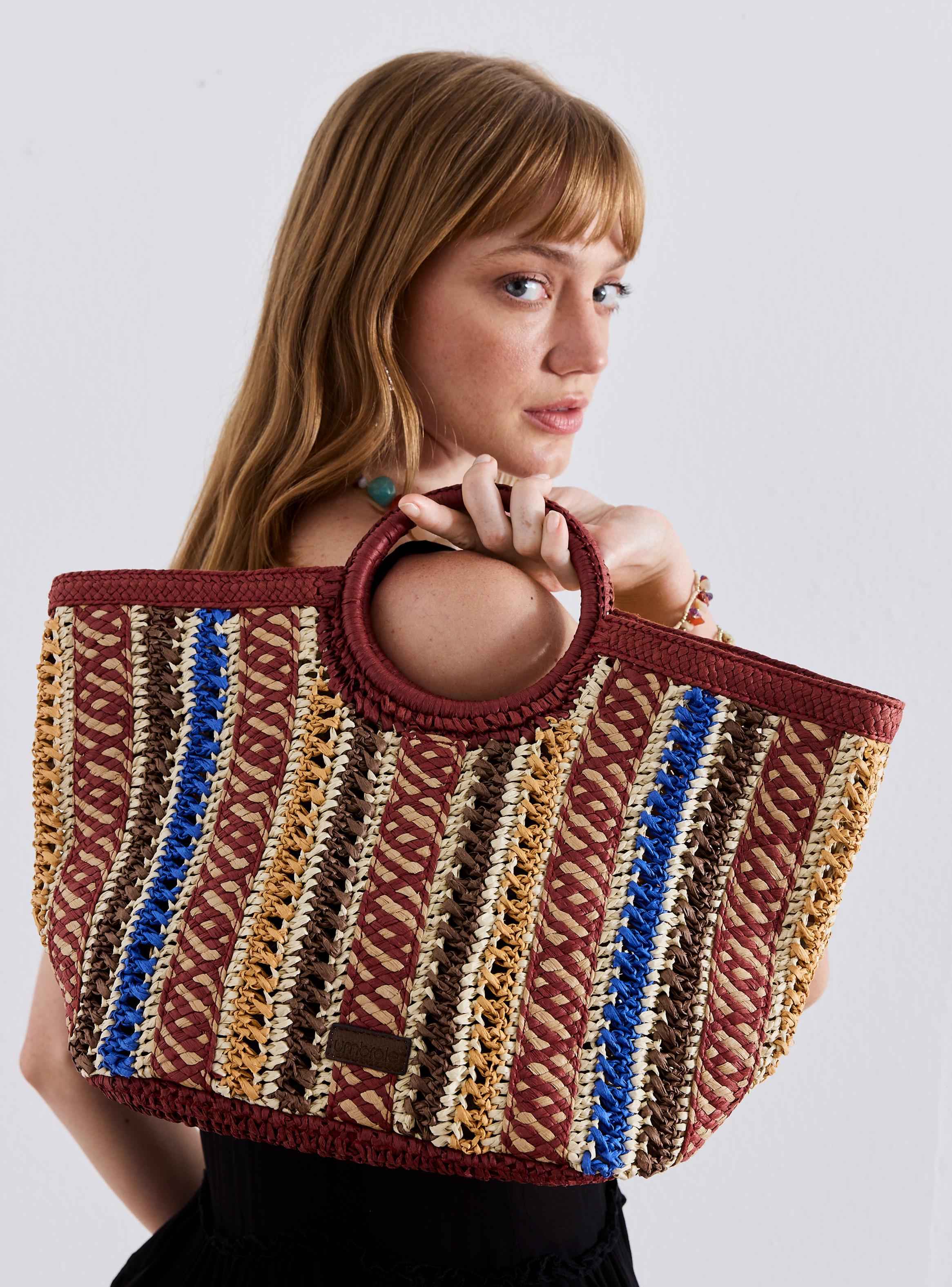 Cartera de Mano de Papel Raffia-5