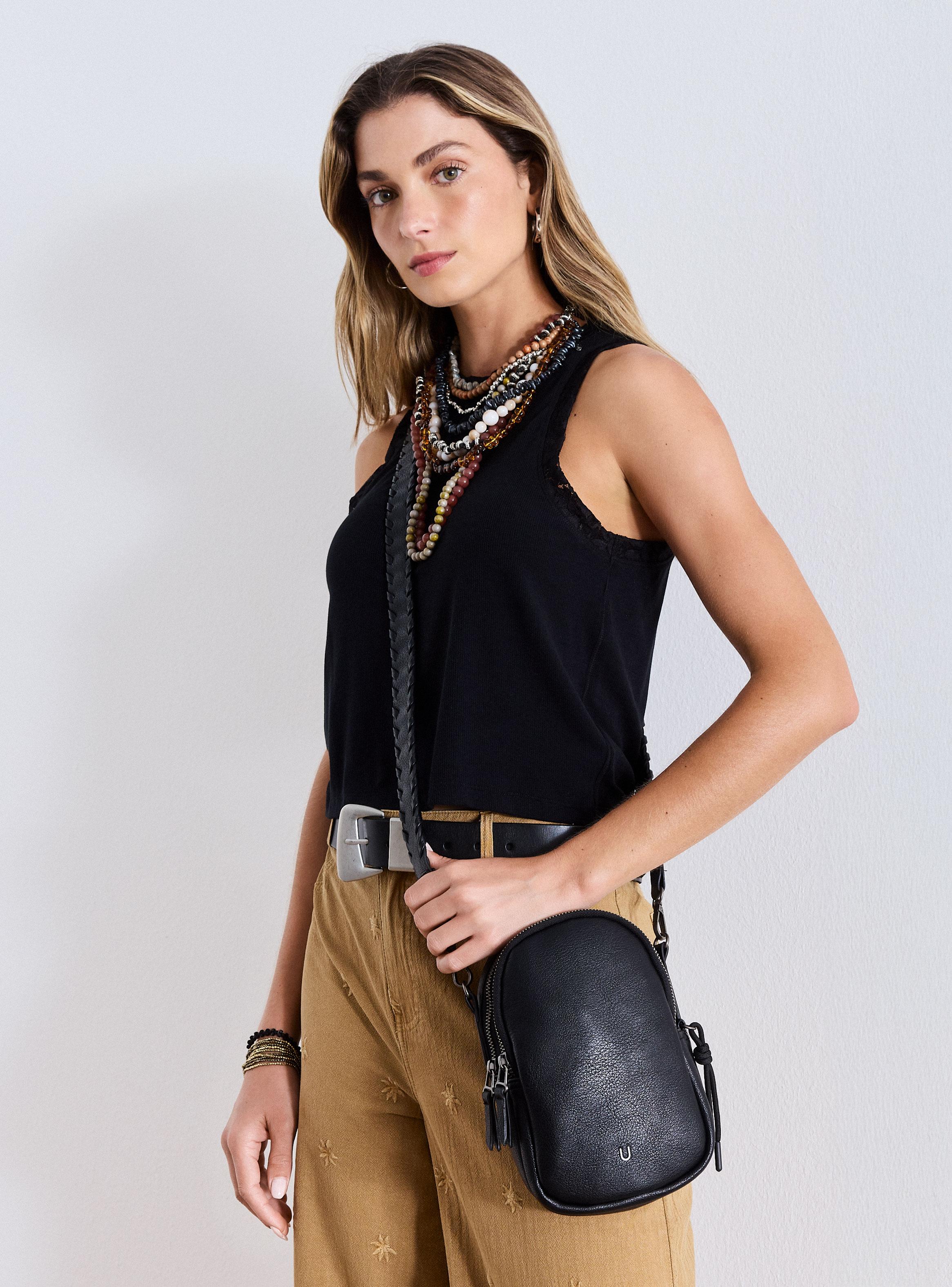 Cartera Básica Crossbody con Strap Trenzada-5