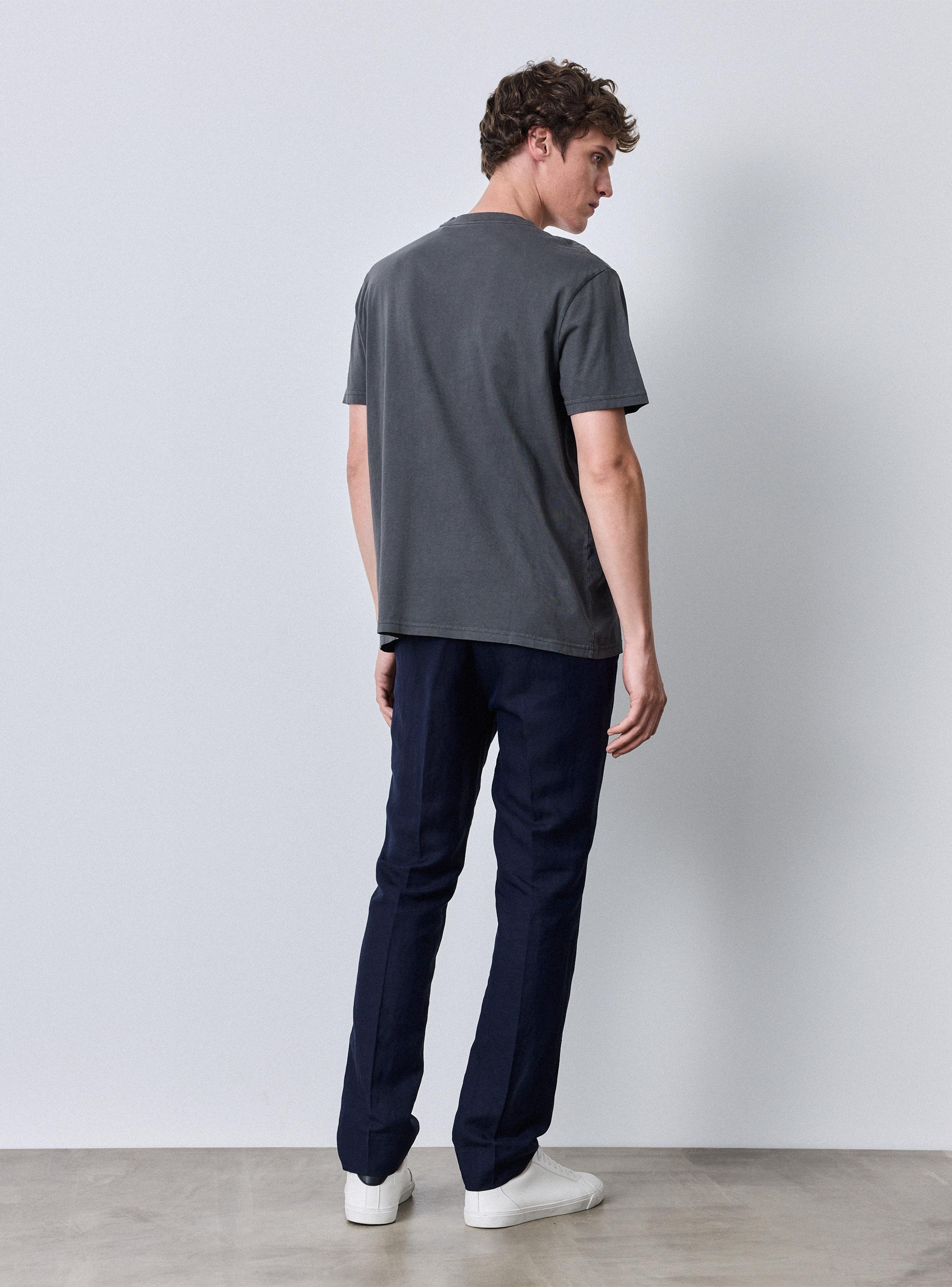 Polera Crew Neck Algodón Bolsillo-5