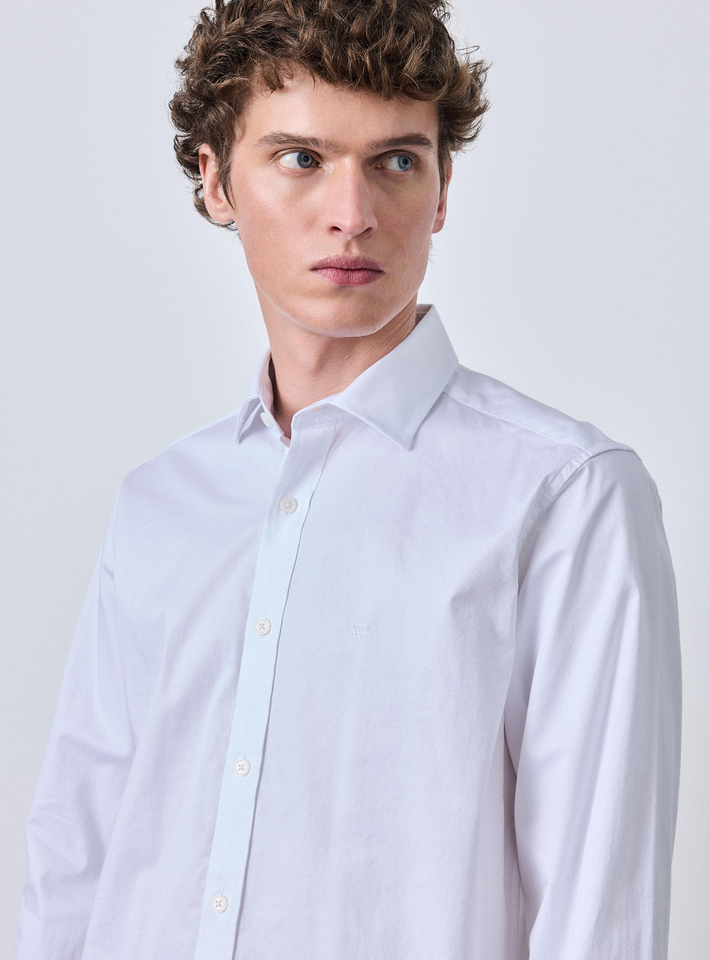 Camisa Poplin Algodón Cuello Italiano-2