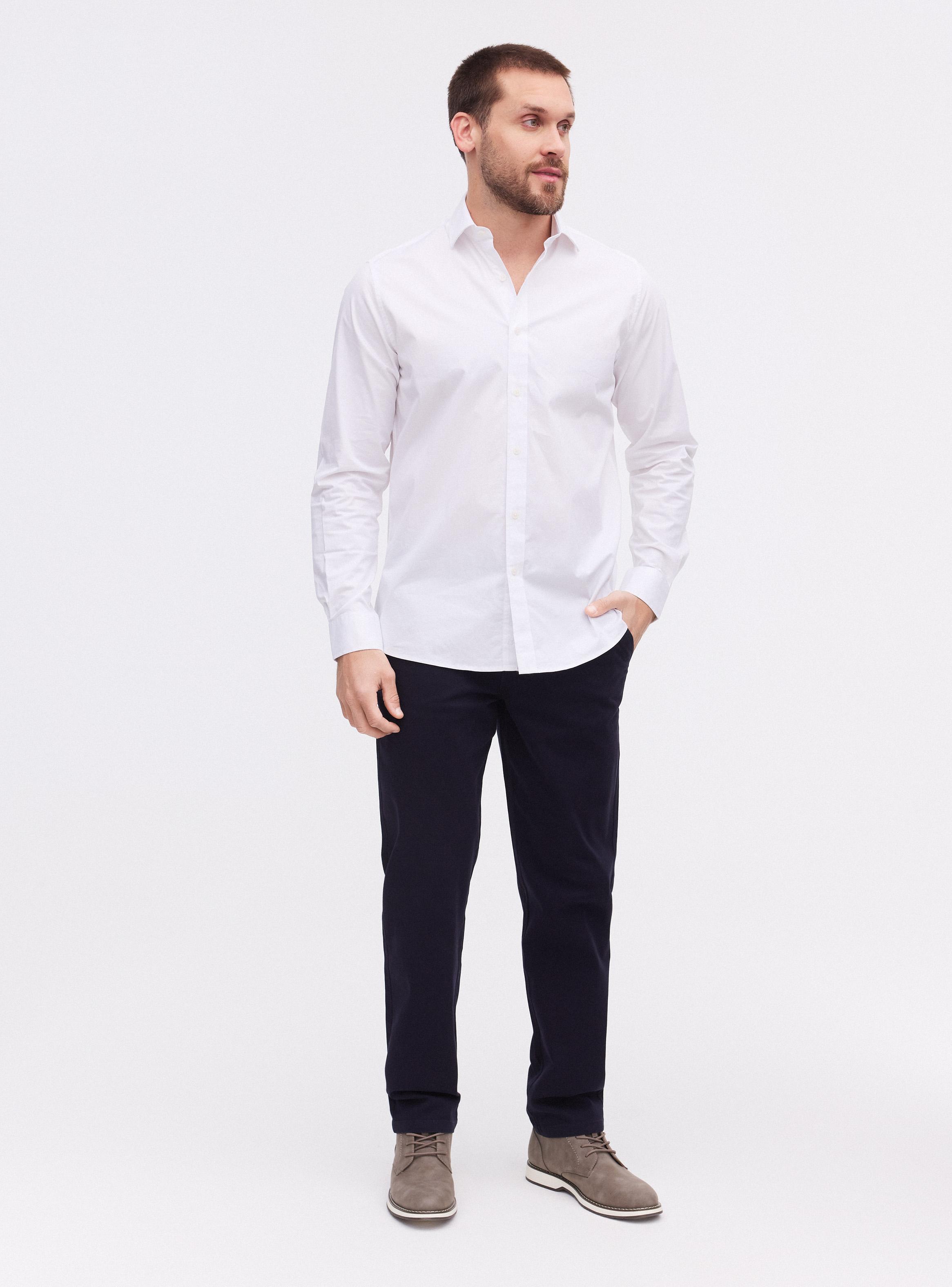 Camisa Poplin Algodón Cuello Italiano-4